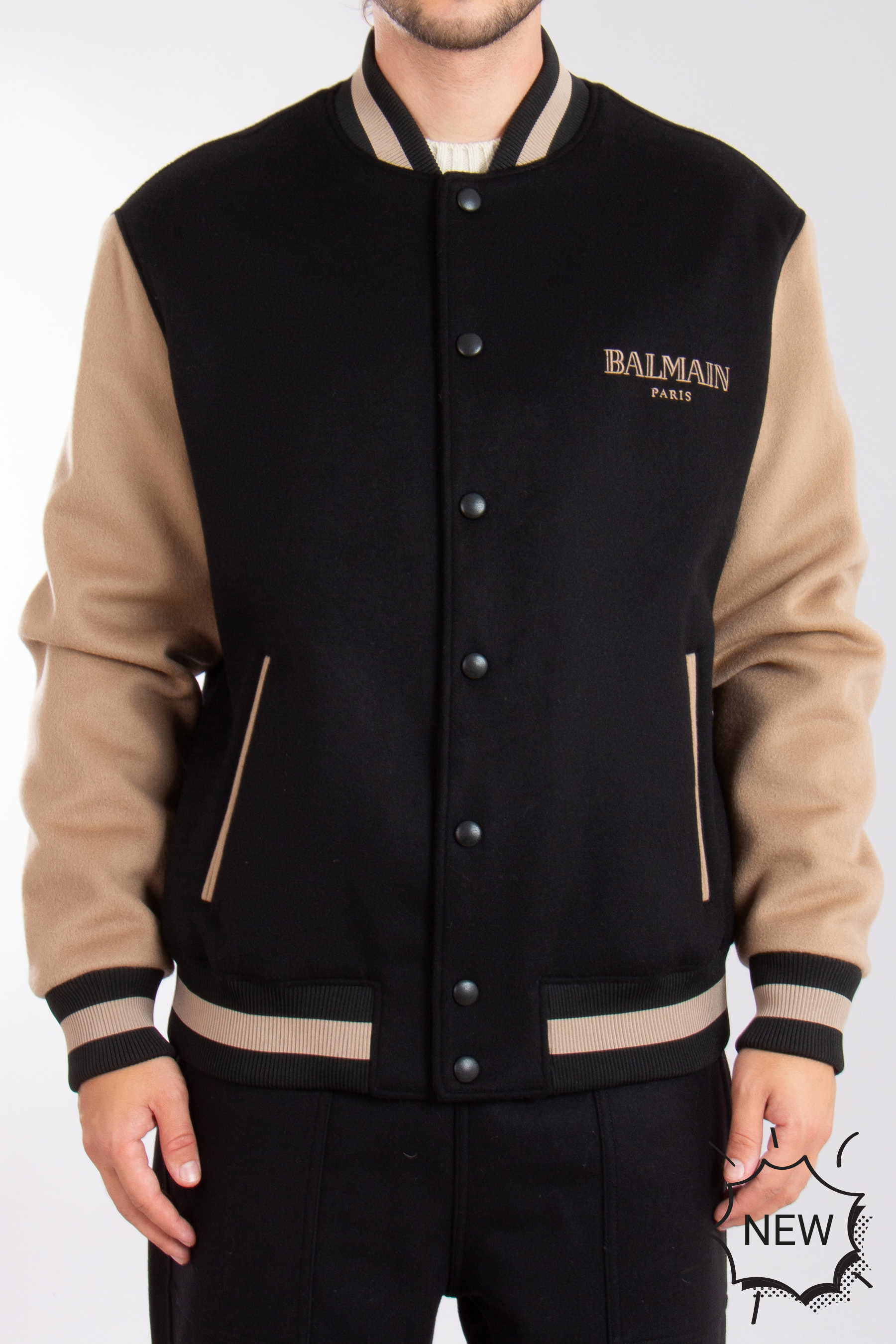 BALMAIN Virgin Wool-Cashmere Blend Teddy Jacket