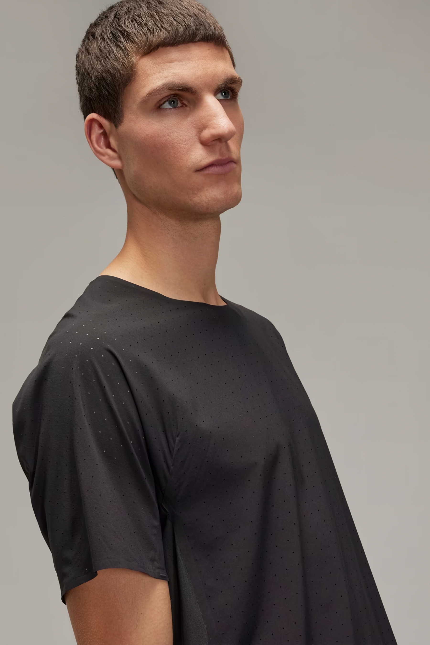 Y-3 Regular Fit Recycled Polyester Stretch Performance Running T-Shirt