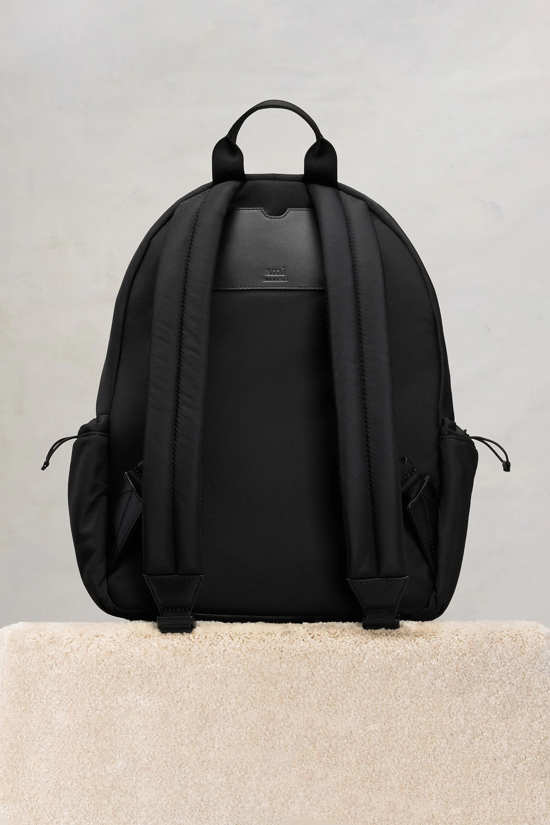 AMI PARIS Padded Nylon Canvas Backpack