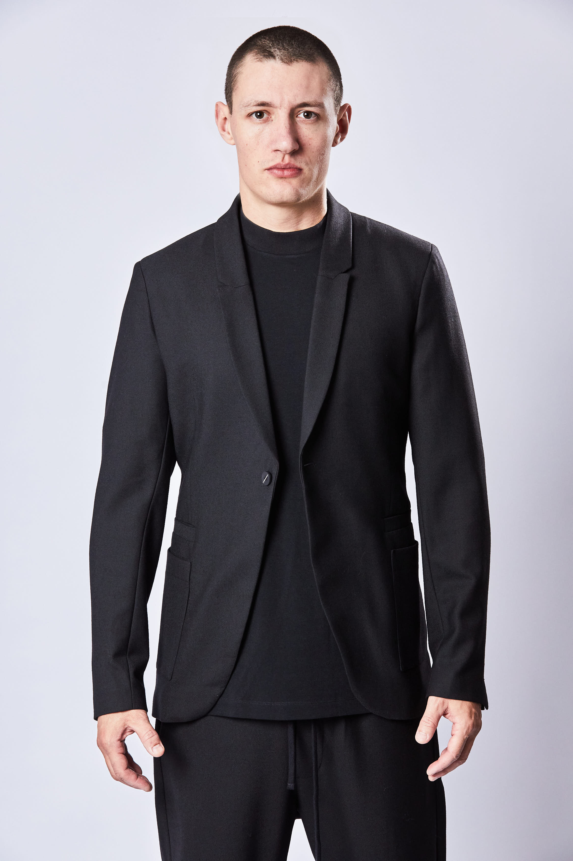 THOM KROM One Button Wool Blend Jacket