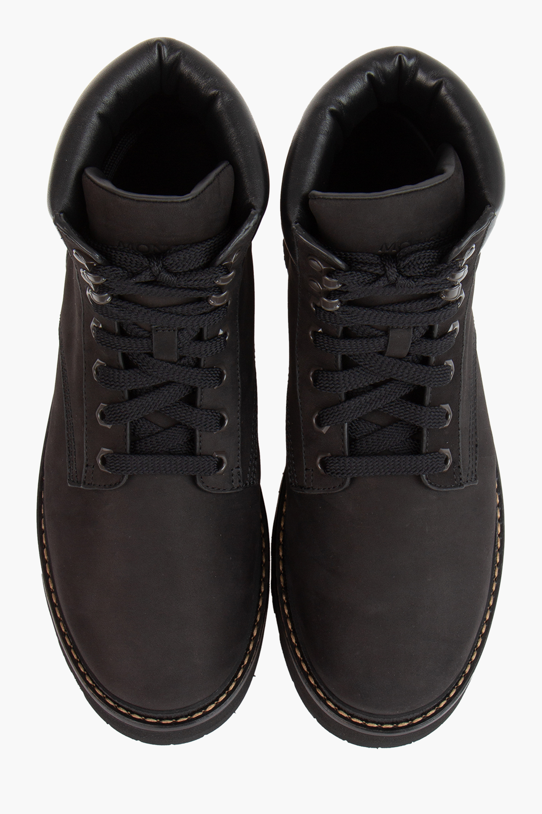 MONCLER Leather Lace-Up Ankle Boots Peka