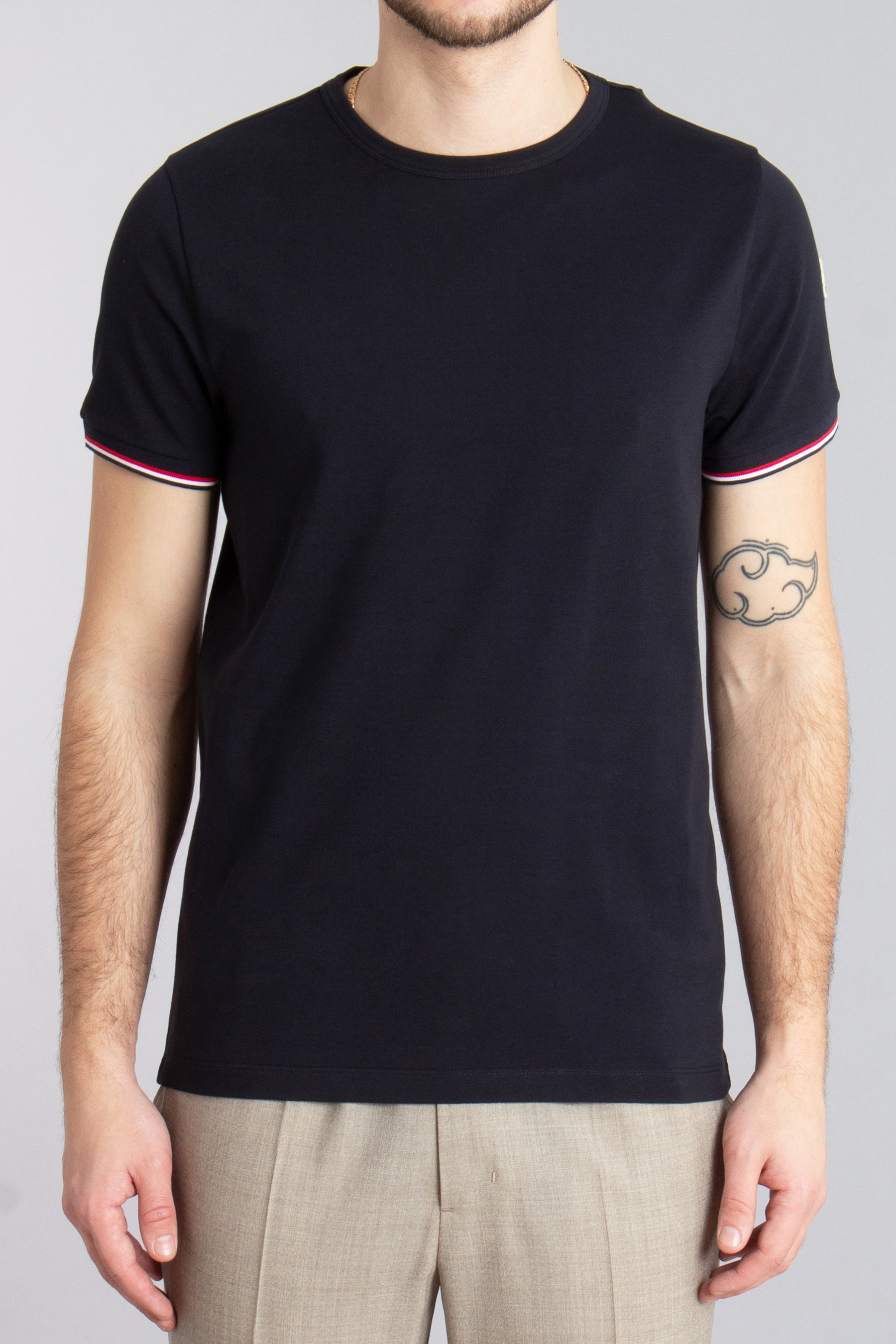 MONCLER Slim Fit Stretch Cotton Jersey T-Shirt