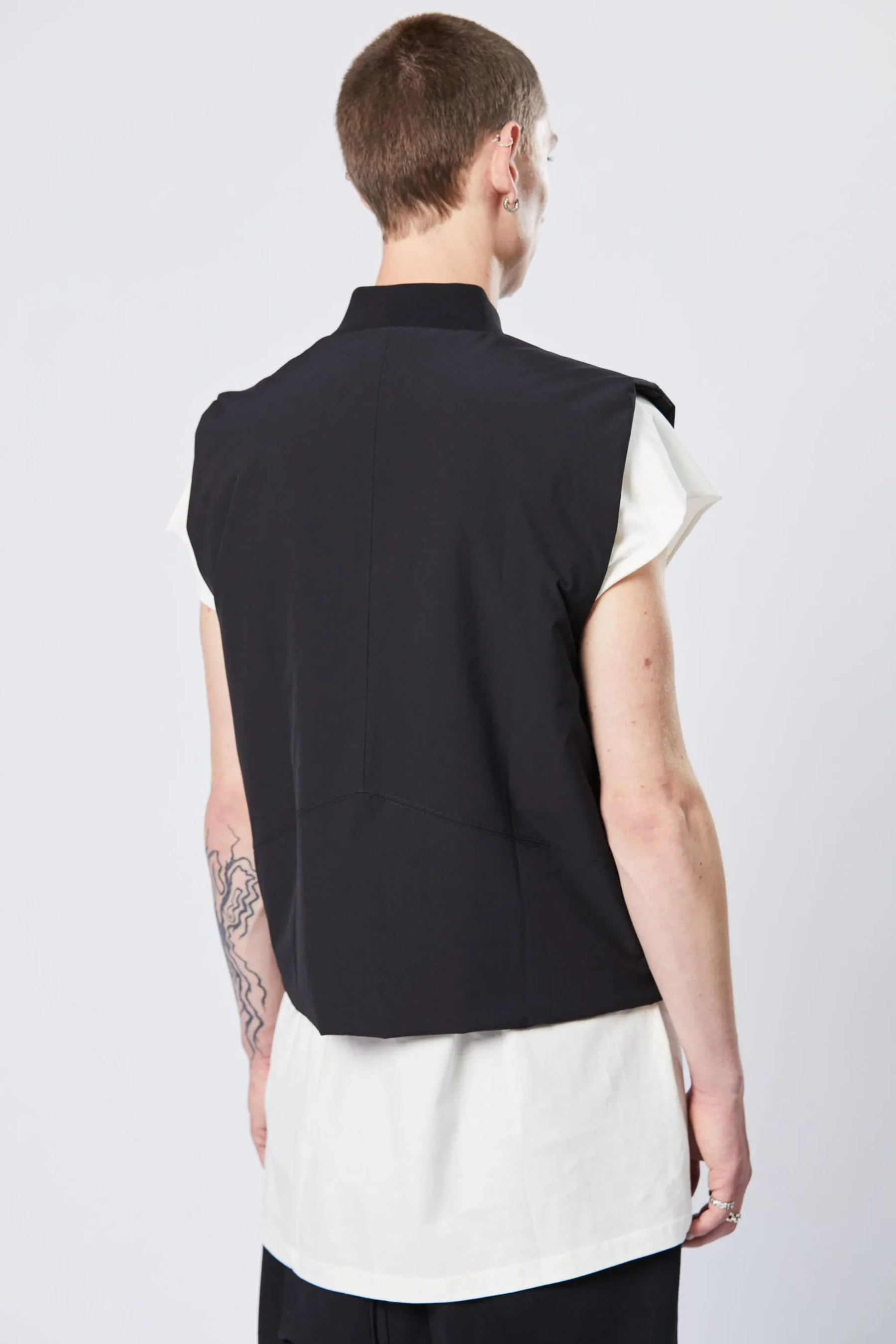 THOM KROM Nylon Stretch Bomber Vest