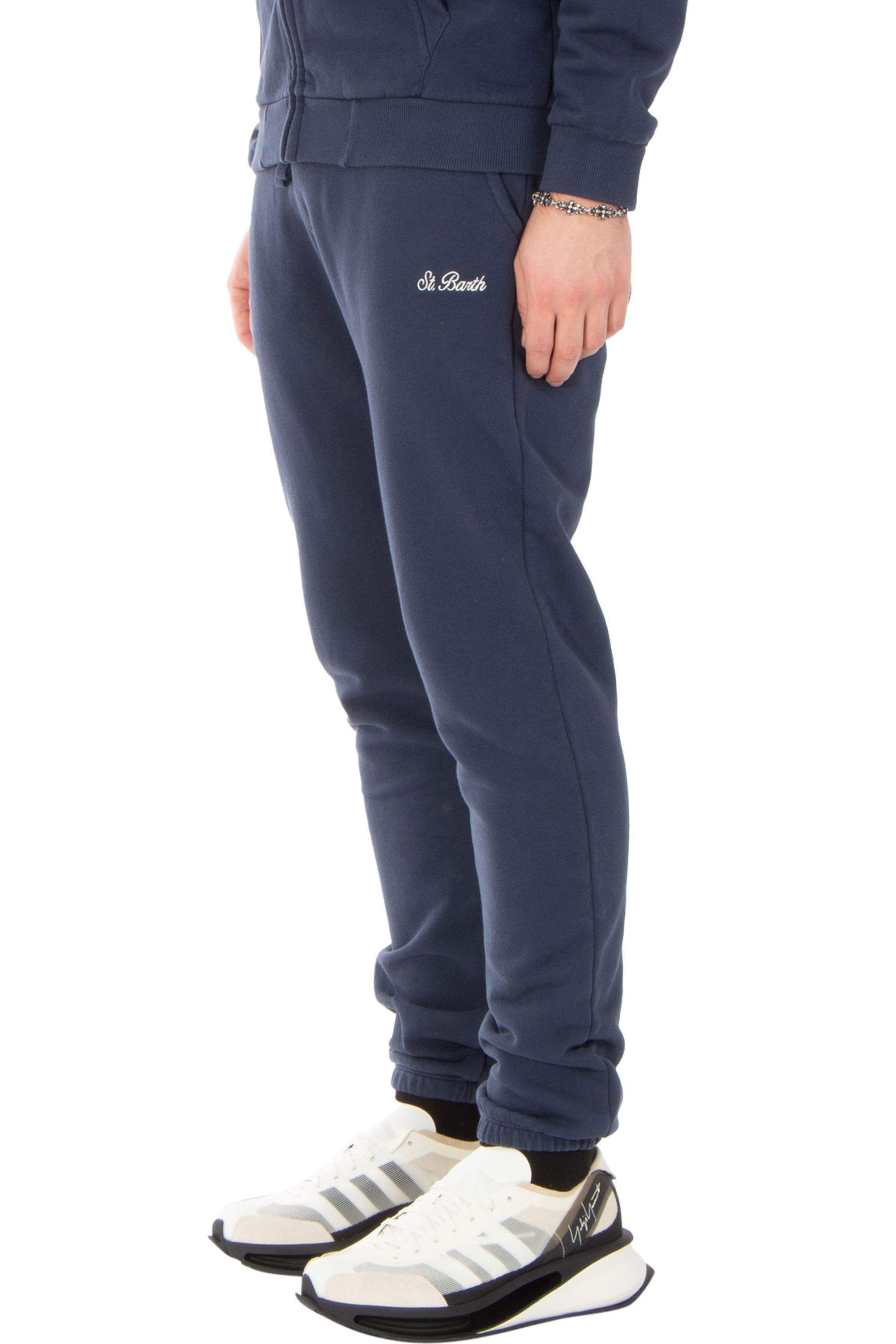 MC 2 SAINT BARTH Embroidered Cotton Sweatpants Bolt