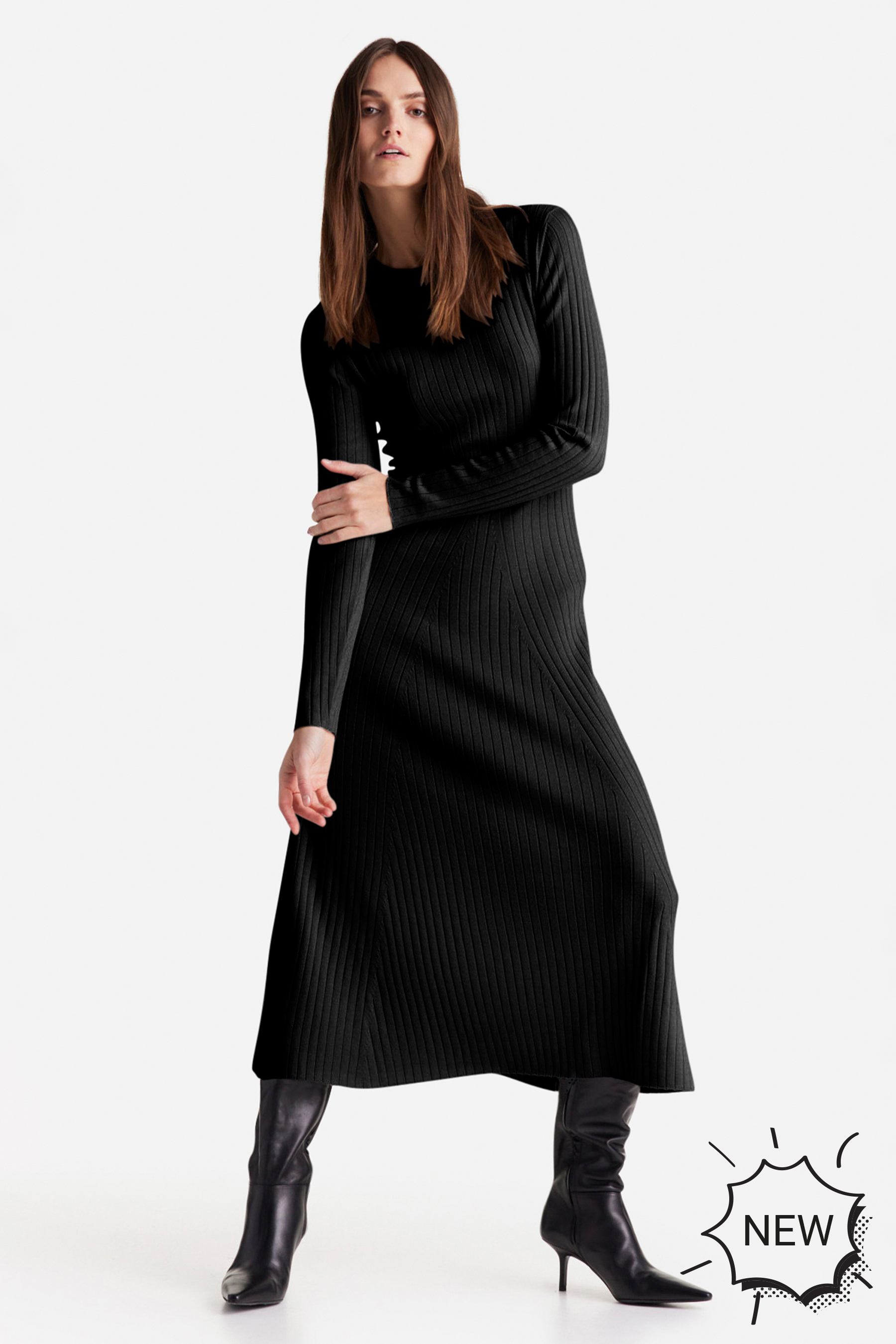 IHEART Ribbed Wool Knit Dress Luisida