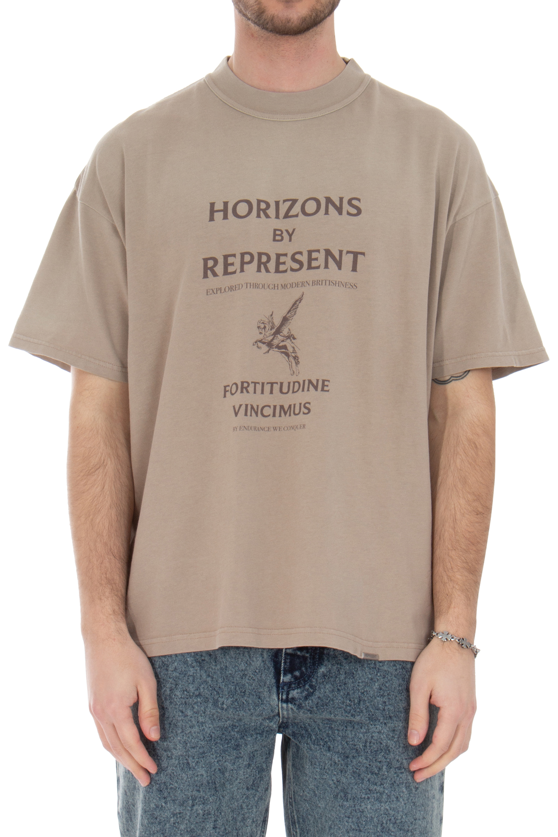 REPRESENT Horizons Print Cotton T-Shirt