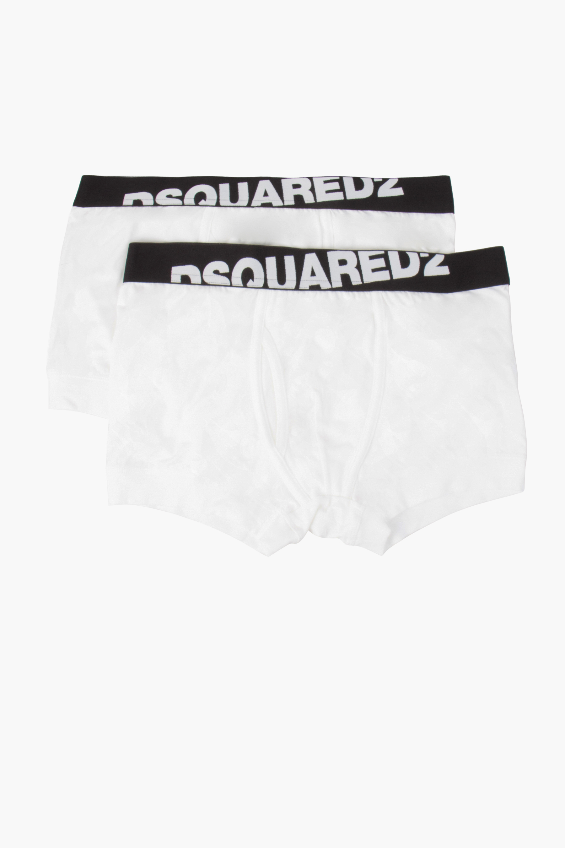 DSQUARED2 2-Pack Slanted Logo Cotton Stretch Trunks