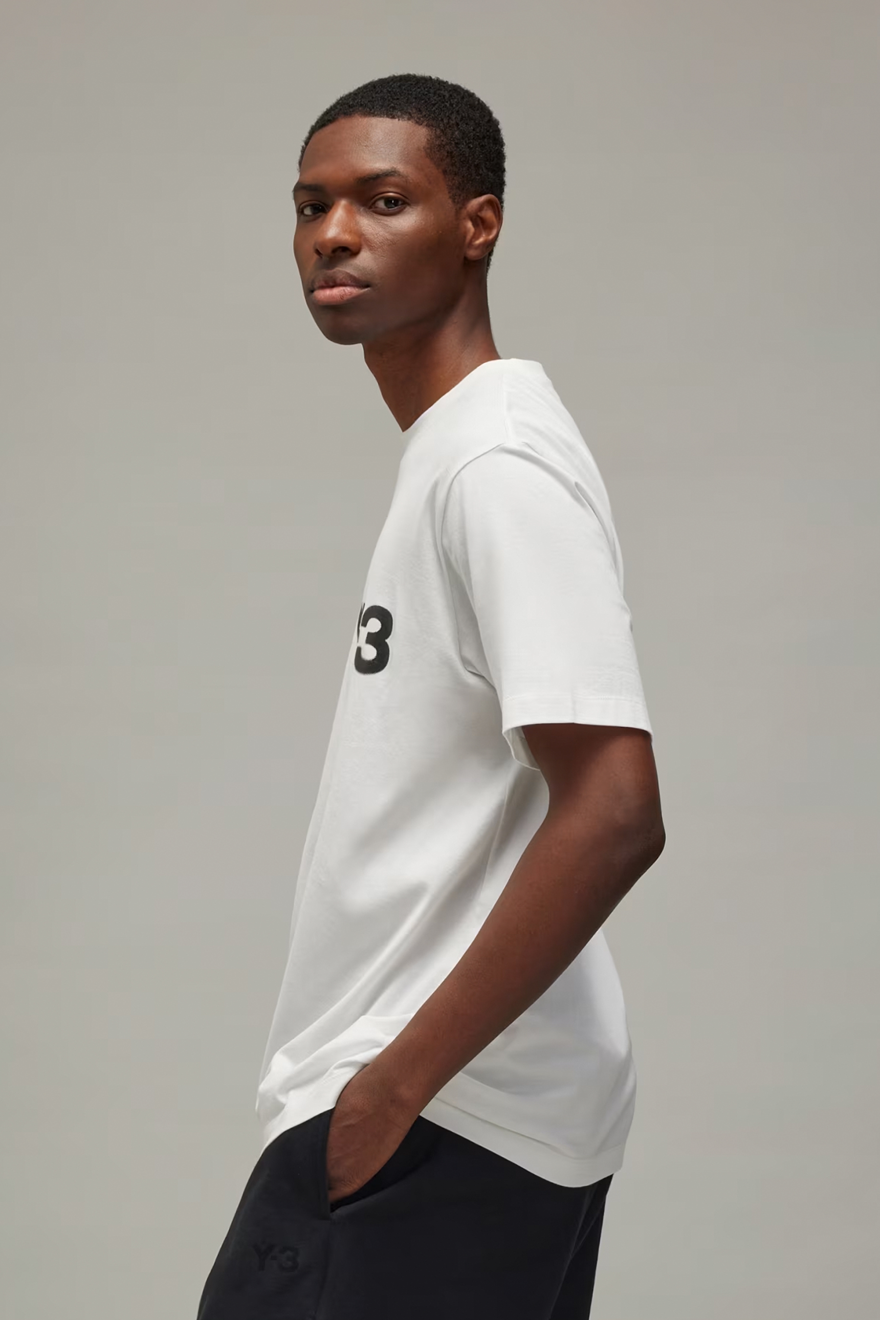 Y-3 Logo Print Cotton T-Shirt