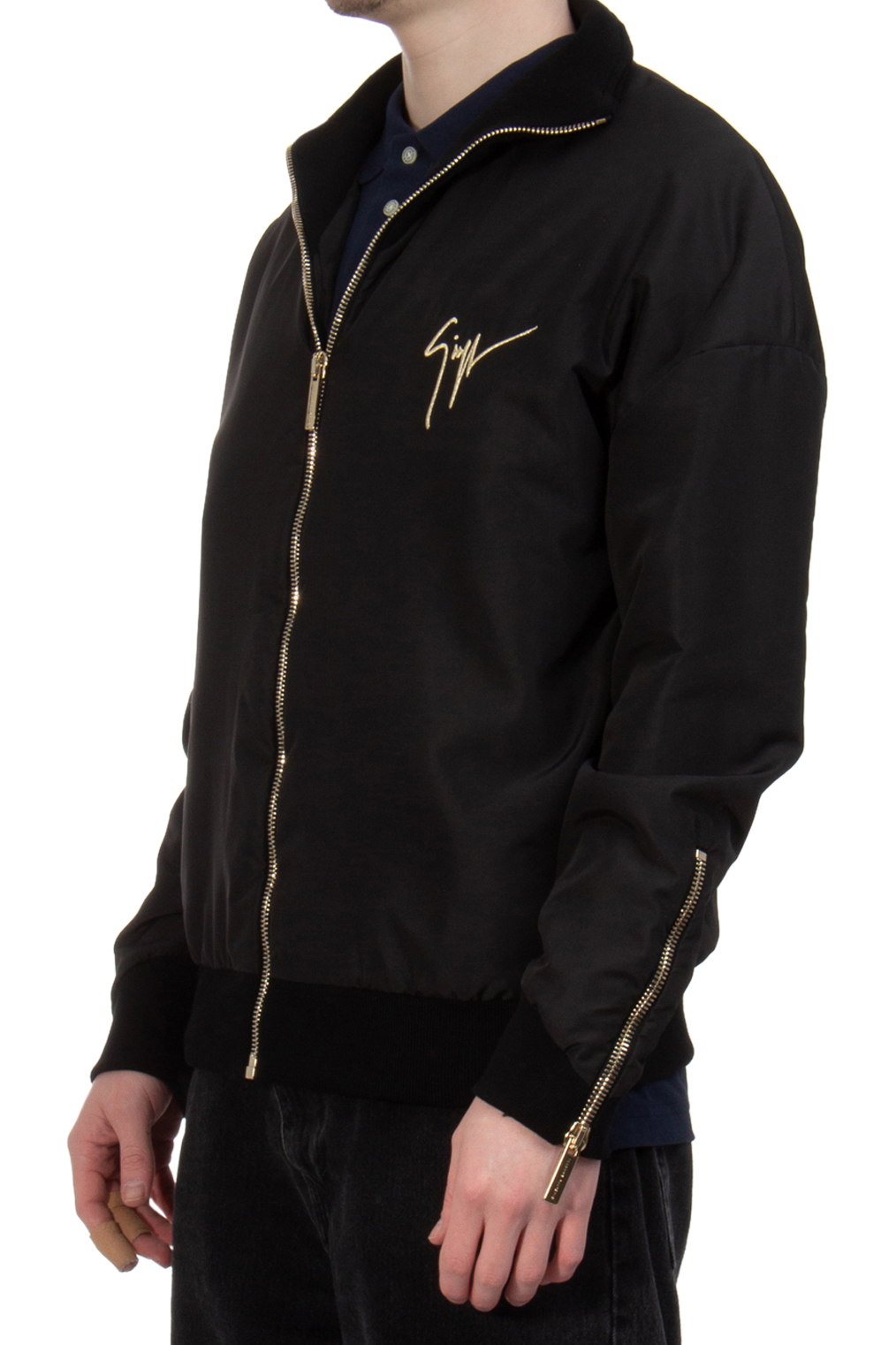 GIUSEPPE ZANOTTI Nylon Bomber Sweat Jacket