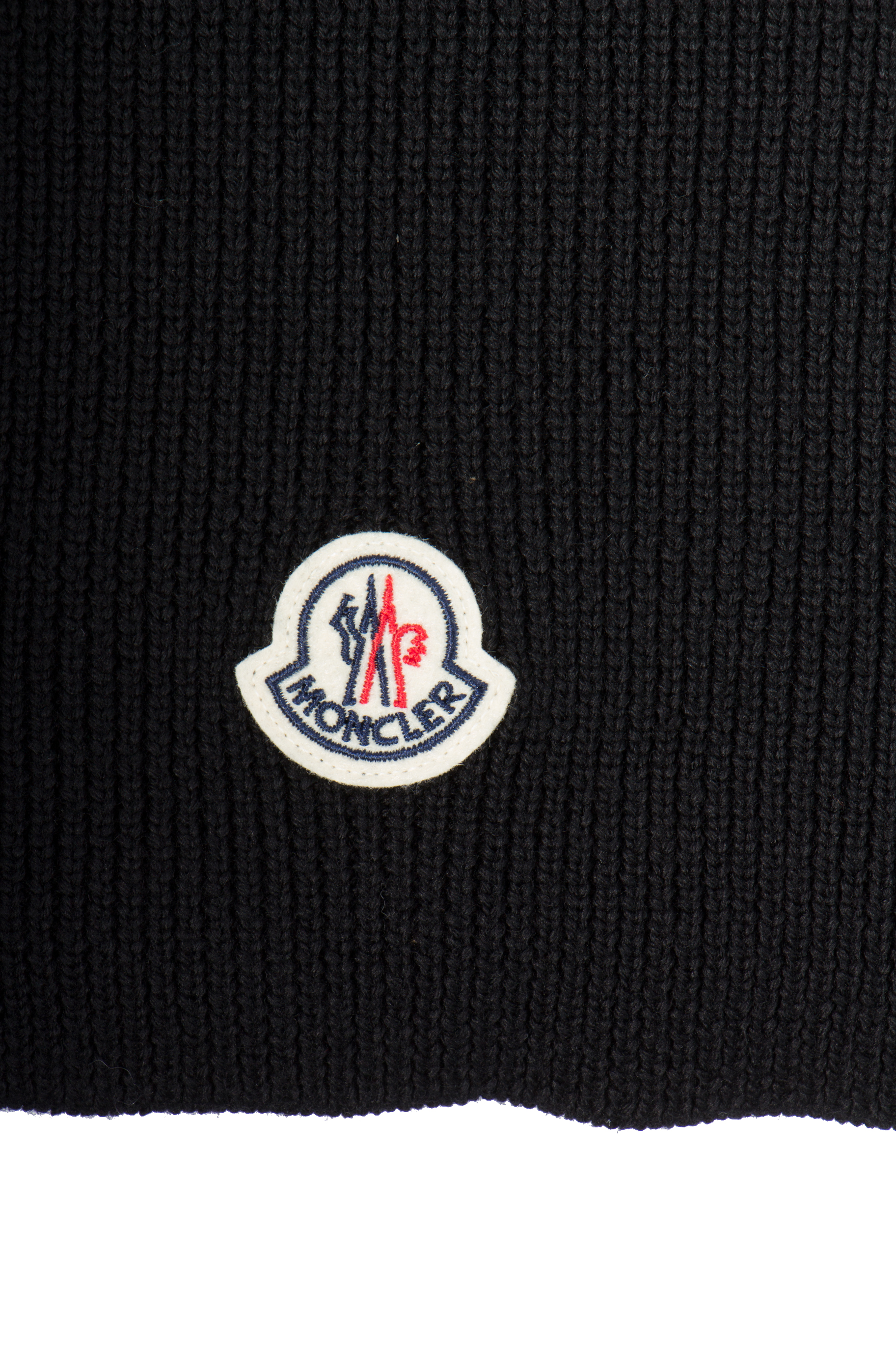 MONCLER Ribbed Wool Scarf