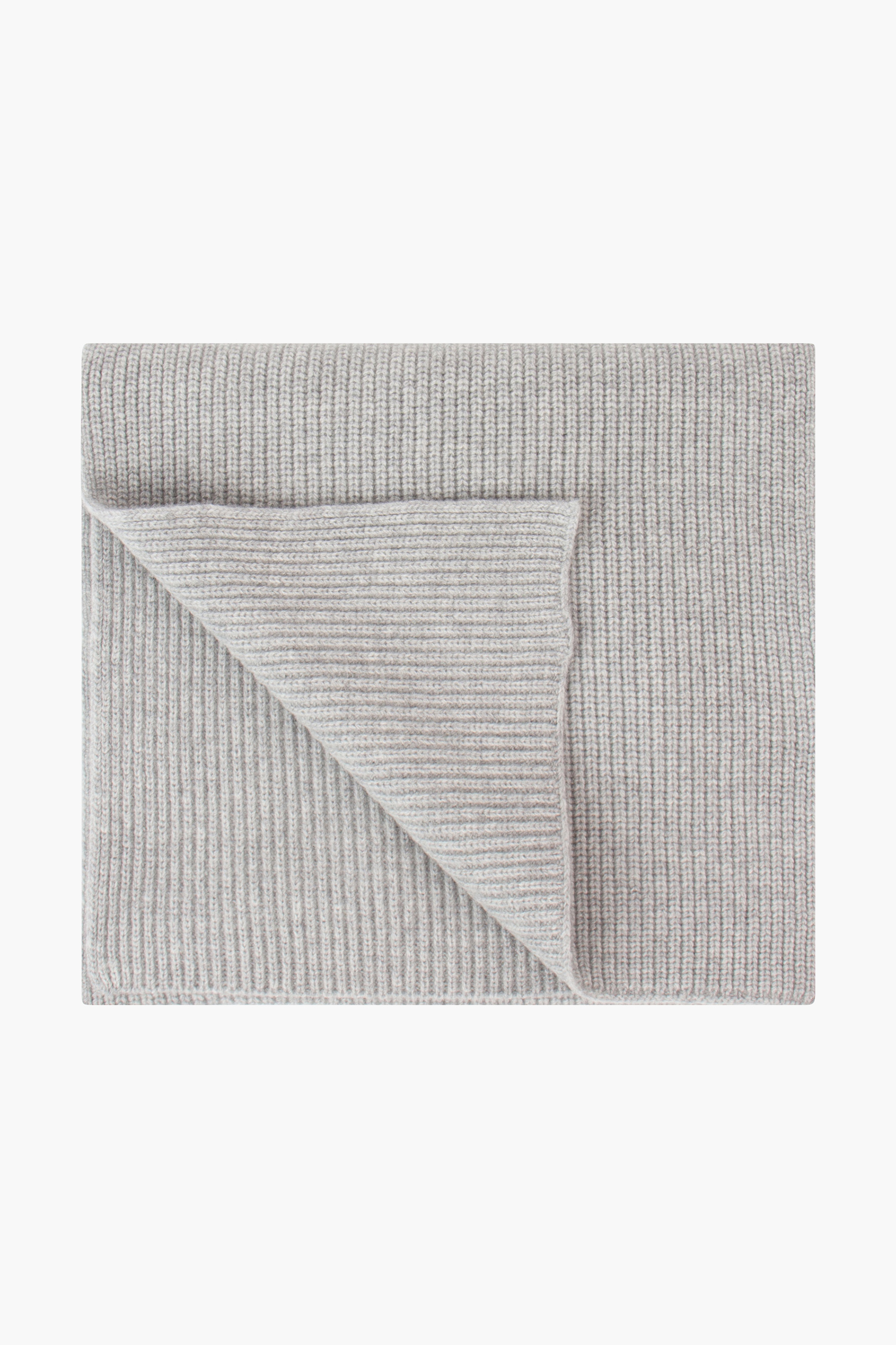 AIDA BARNI Ribbed Wool-Cashmere Blend Scarf