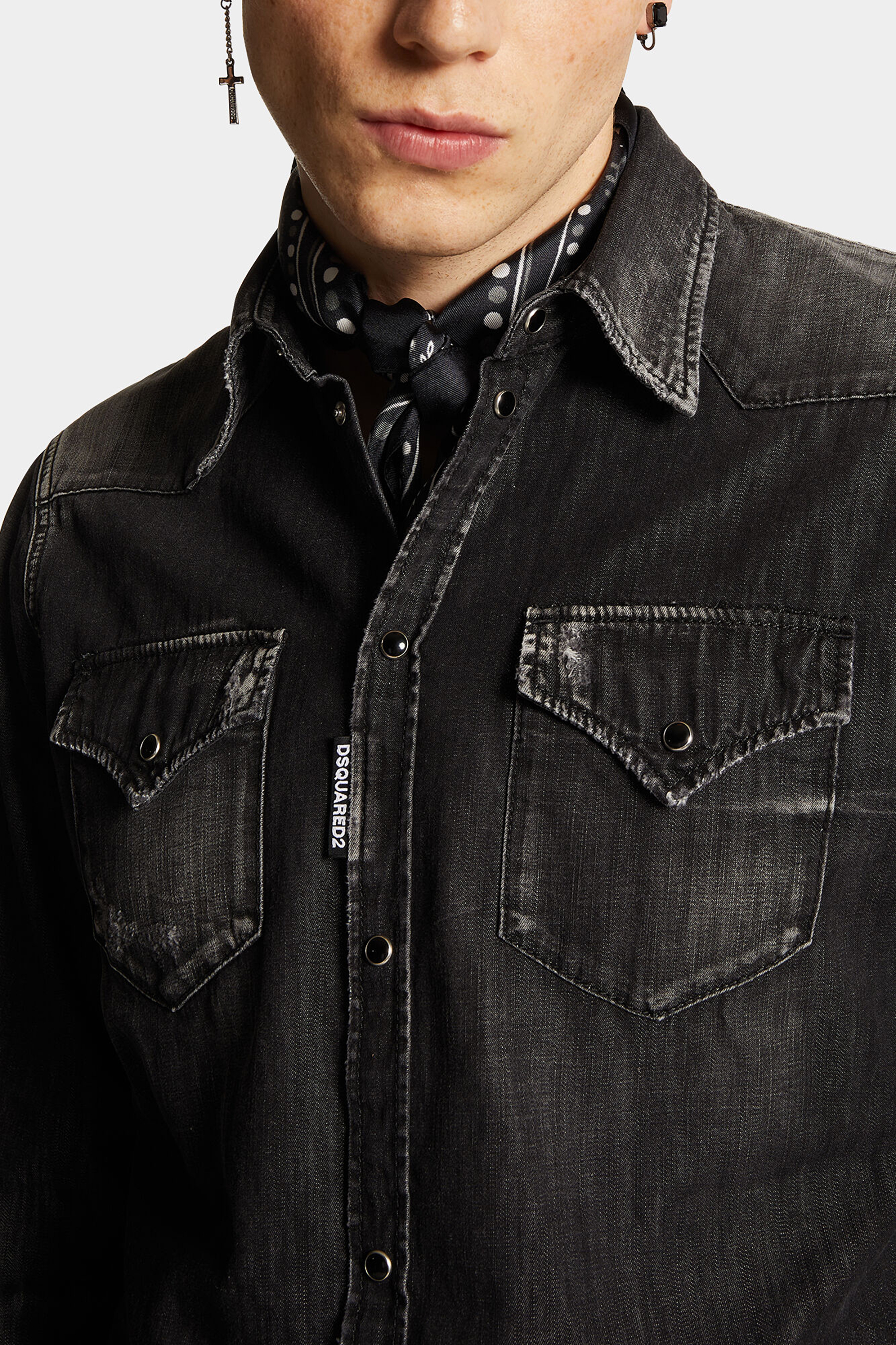 DSQUARED2 Cotton Denim Classic Western Shirt