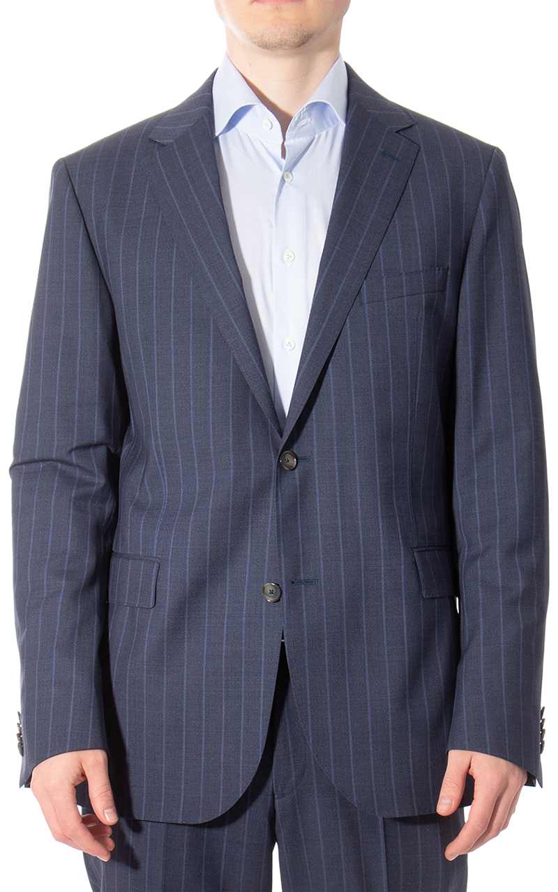 DRESSLER Striped Virgin Wool Suit Sean