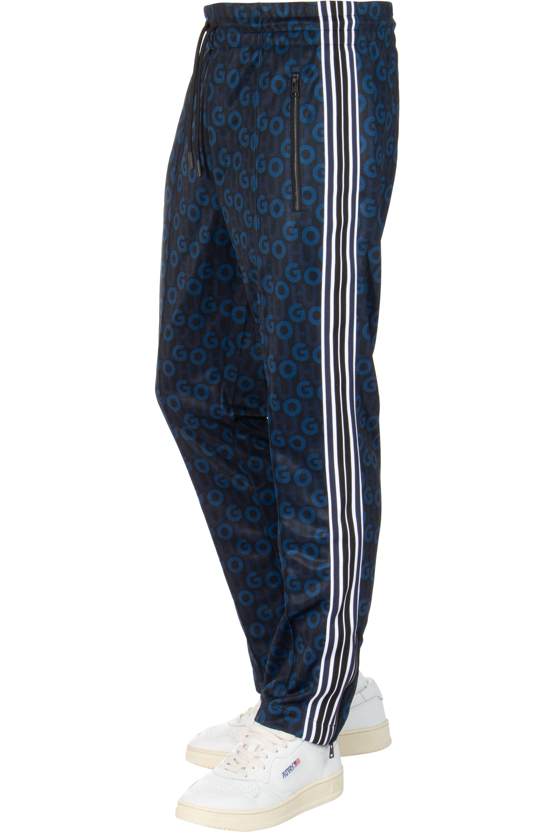 HUGO Slim Fit Monogrammed Track Pants Datalas 