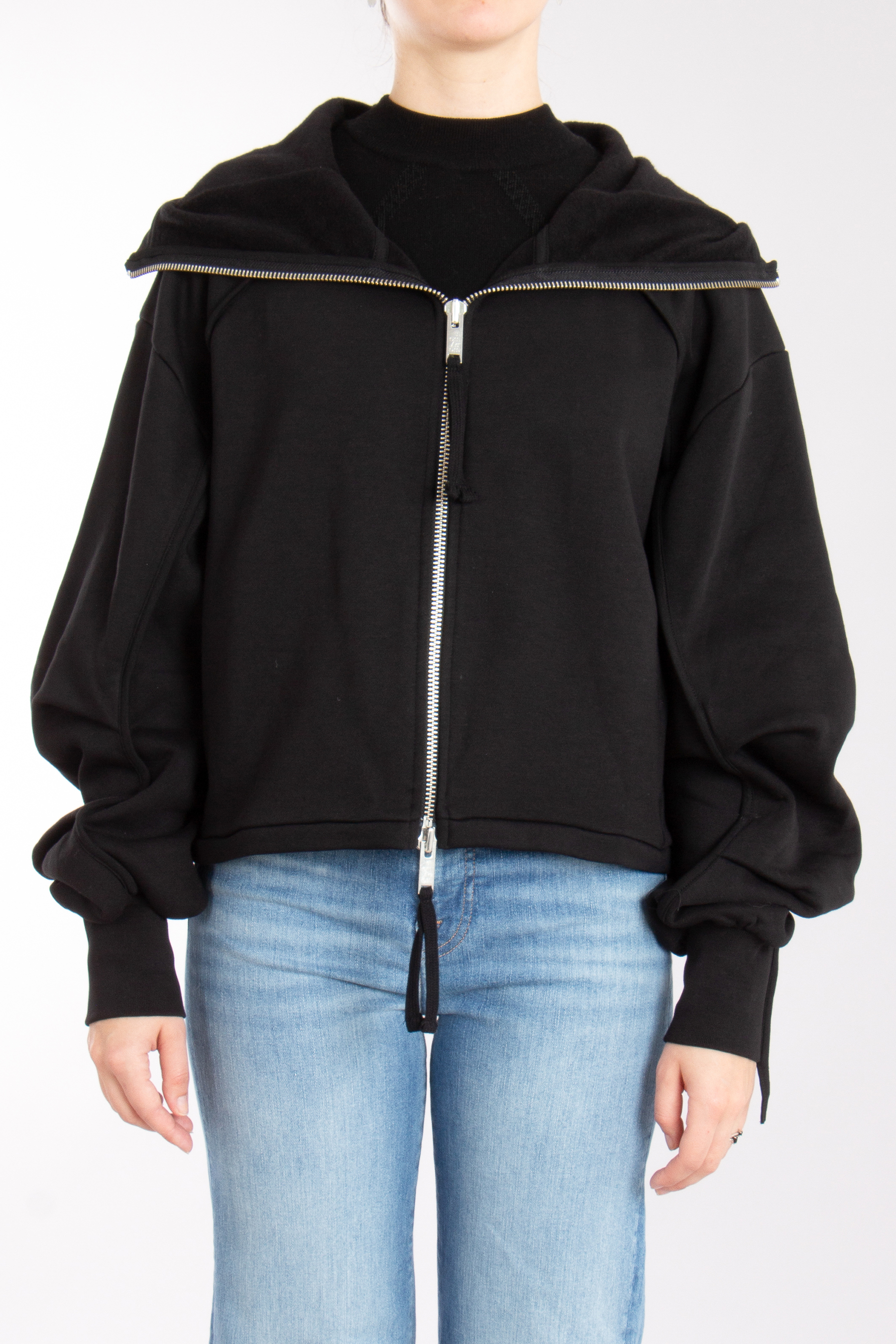 THOM KROM Hooded Cotton Blend Sweat Jacket