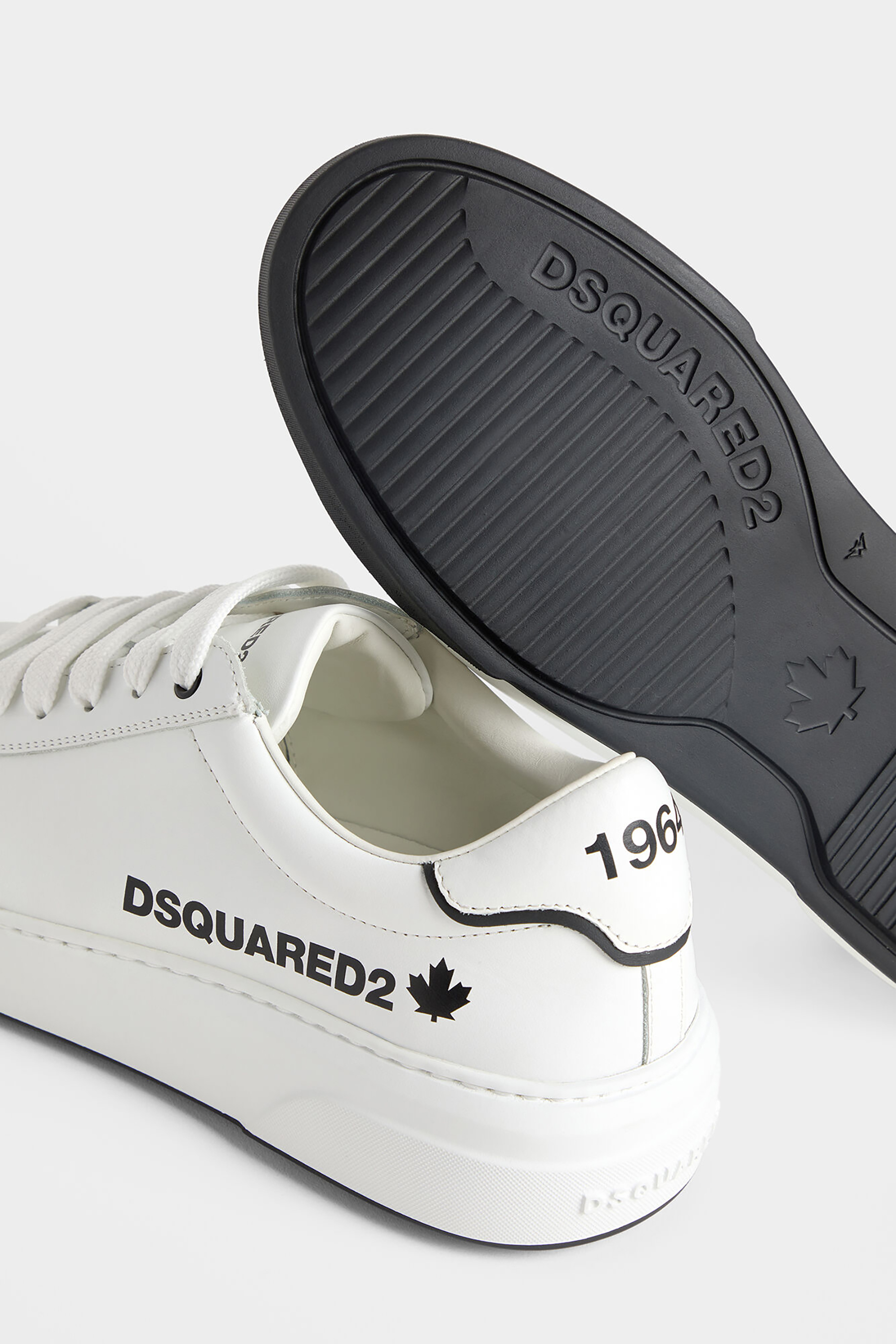 DSQUARED2 Low Calf Leather Sneakers Bumper