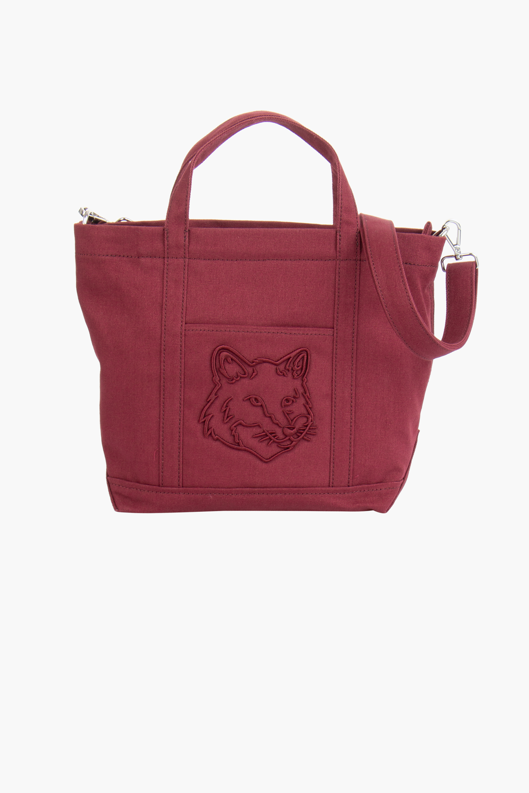 MAISON KITSUNÉ Small Fox Head Coated Canvas Tote Bag 