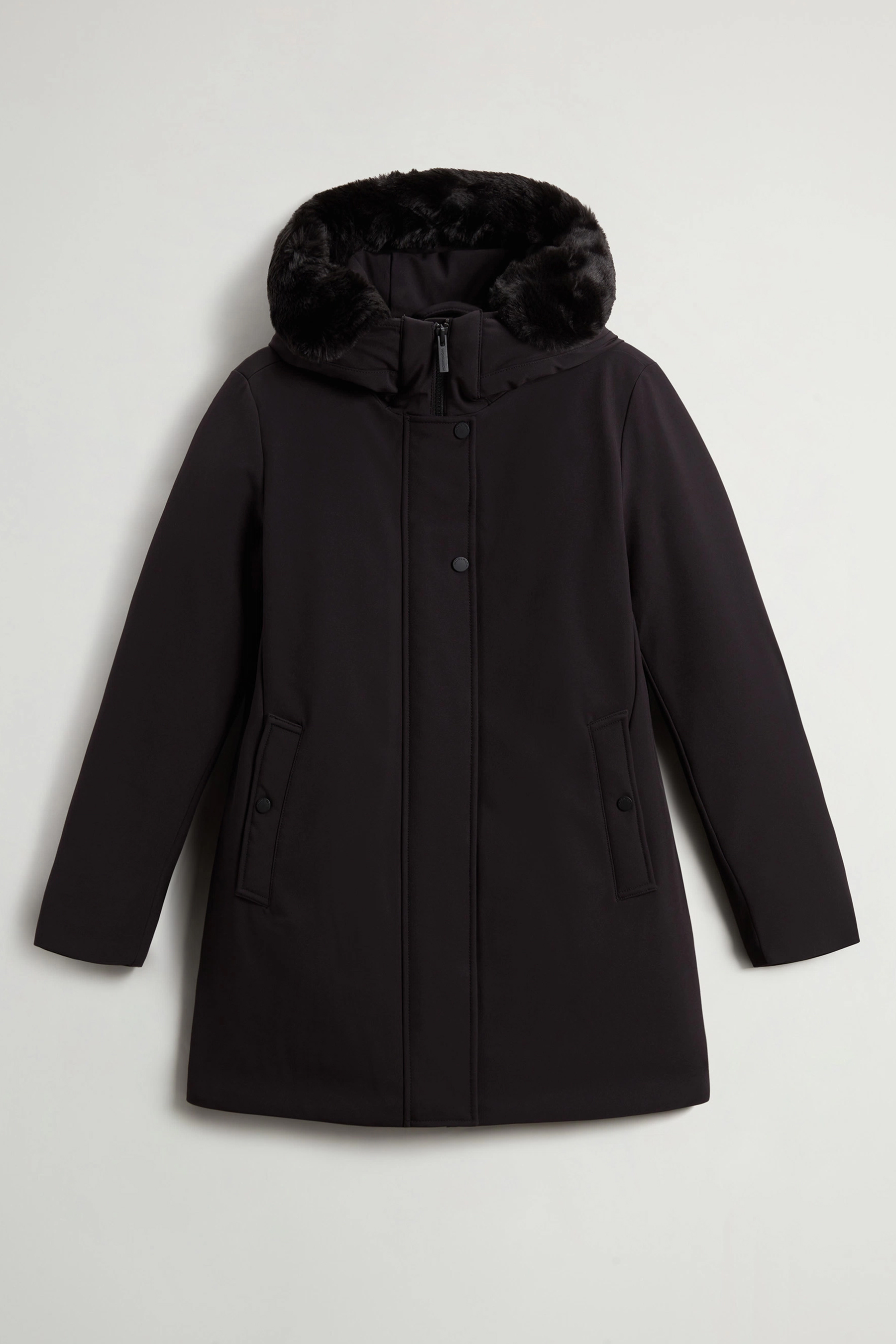 WOOLRICH Tech Softshell Firth Down Faux Fur Parka