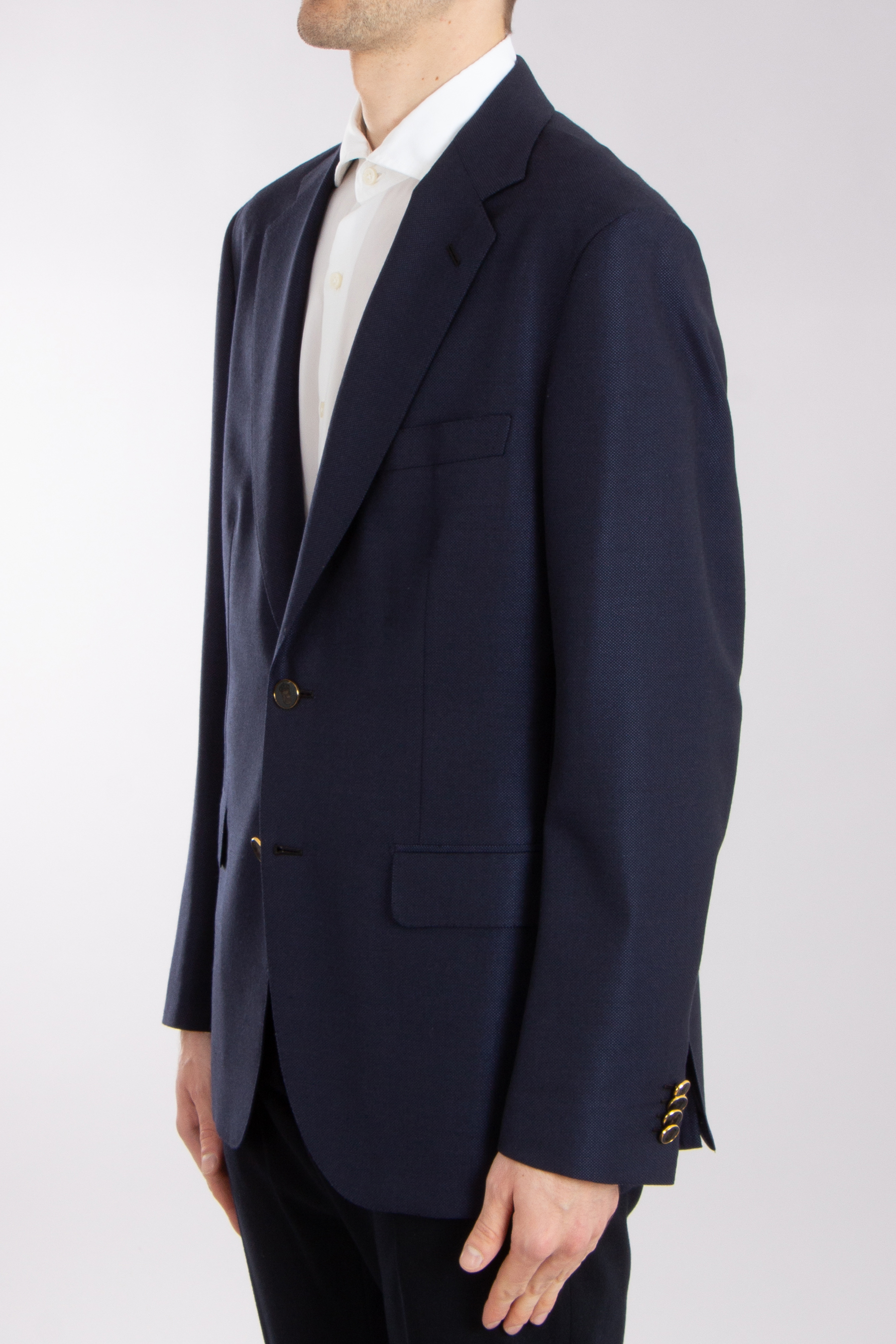 BRIONI Wool-Silk-Cashmere Blend Blazer New Plume