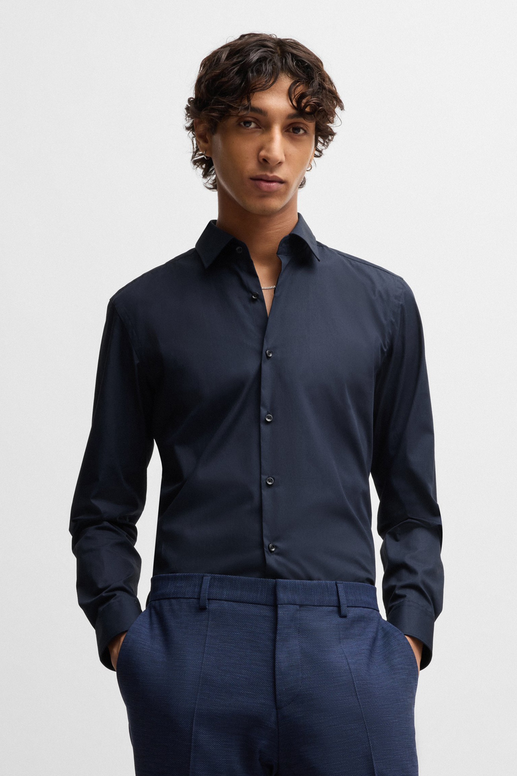 HUGO Slim Fit Cotton Poplin Shirt C-Jenno