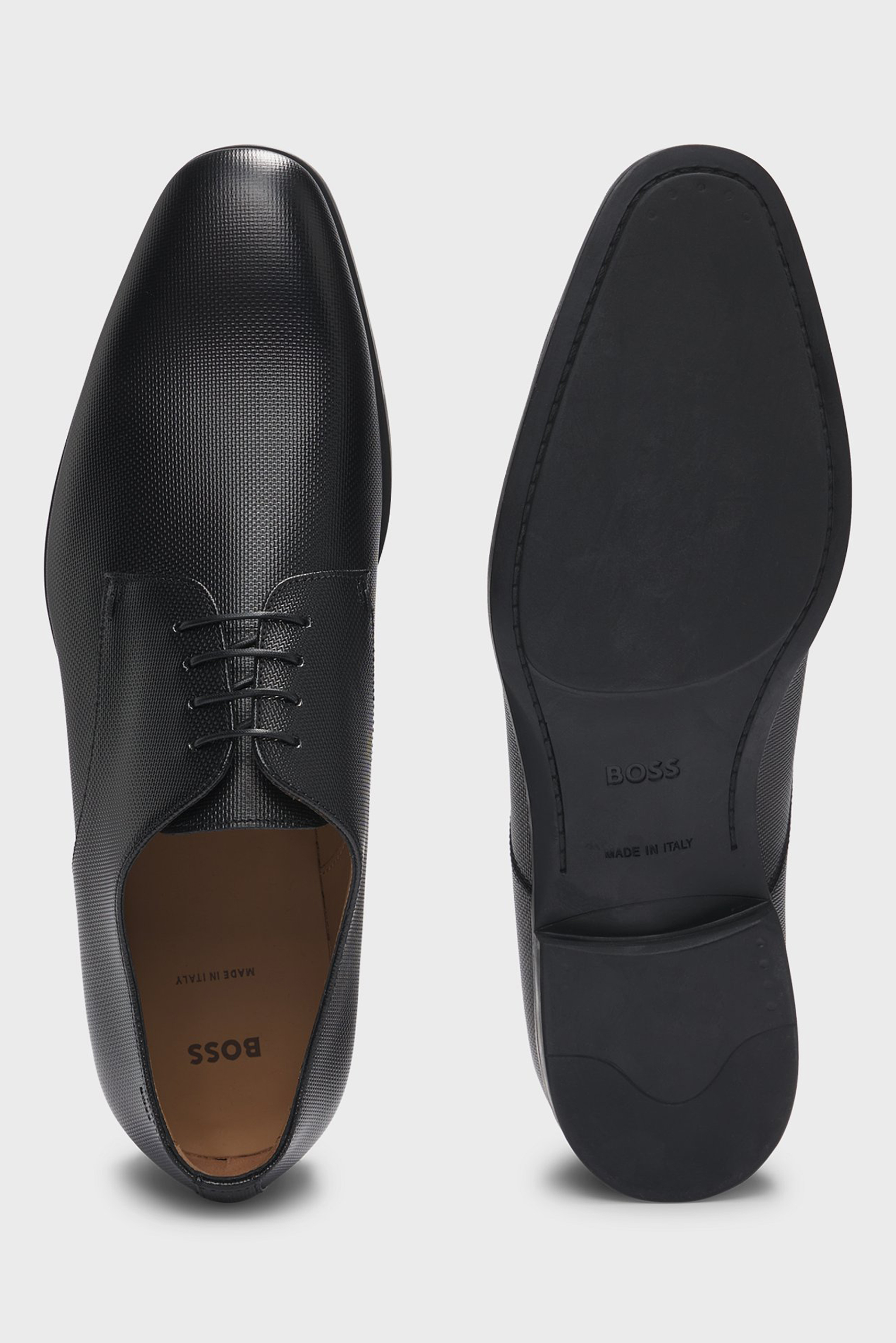 BOSS Structured Leather Derbys Kensington