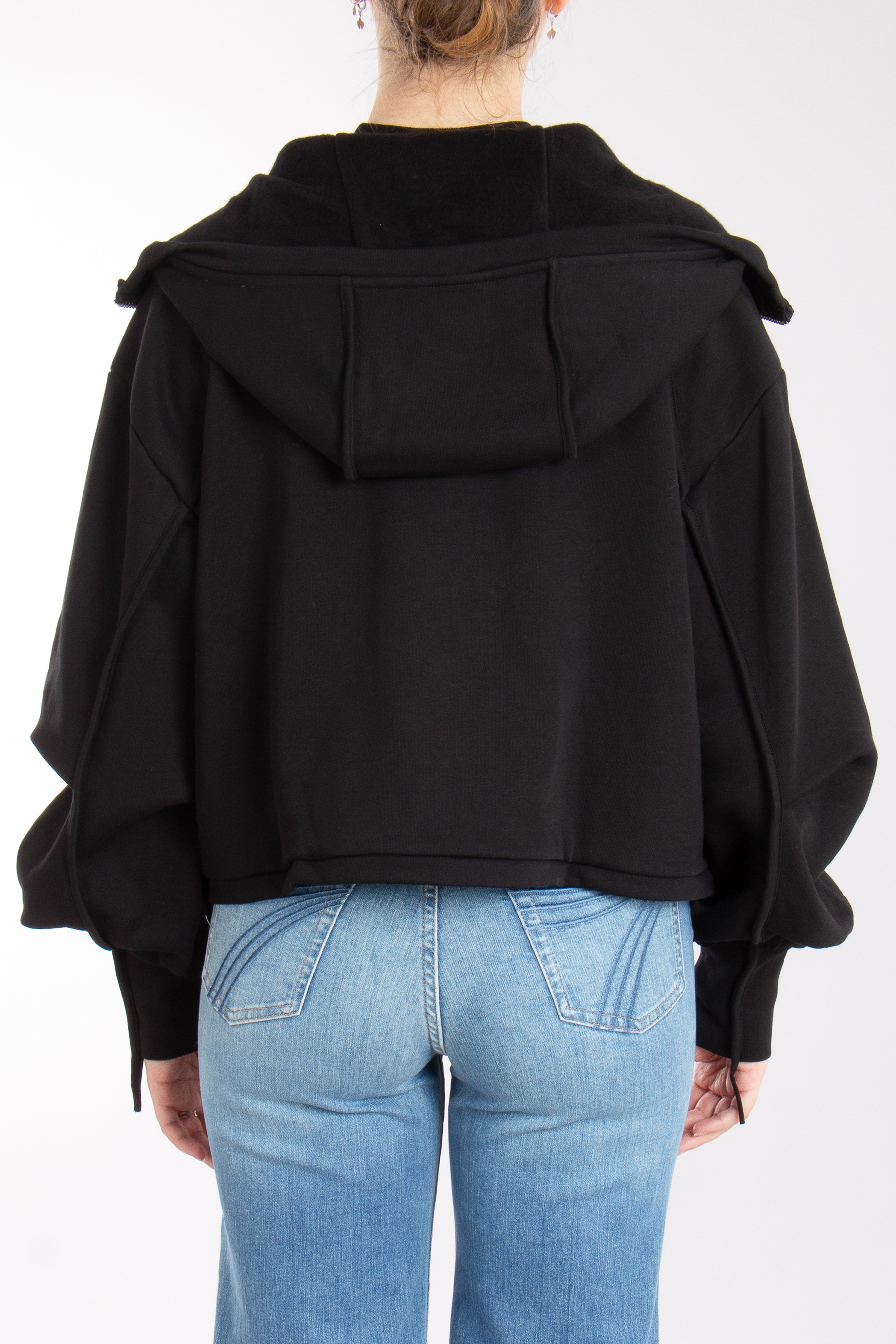 THOM KROM Hooded Cotton Blend Sweat Jacket