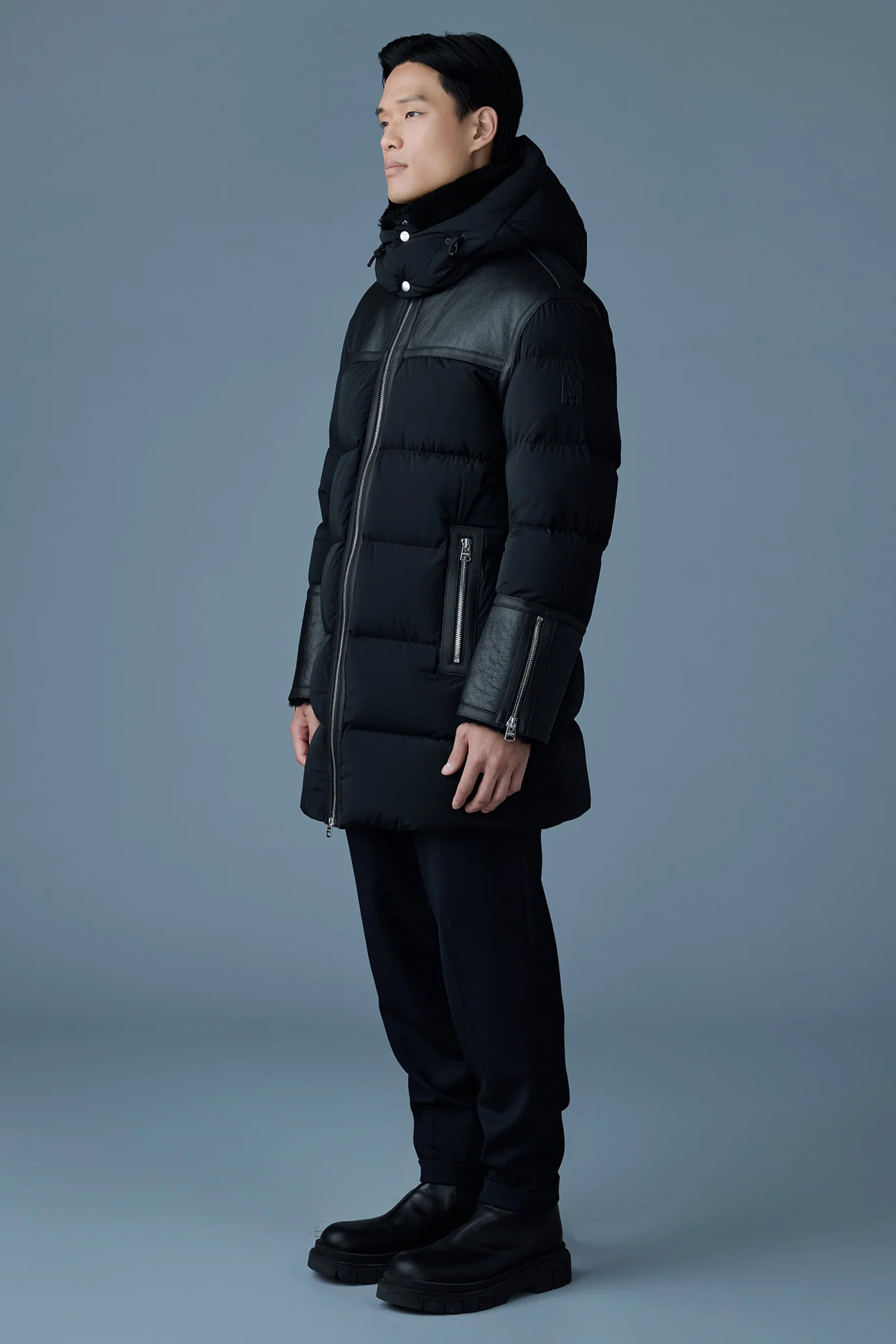 MACKAGE Mixed-Media Shearling Down Parka Nicholas