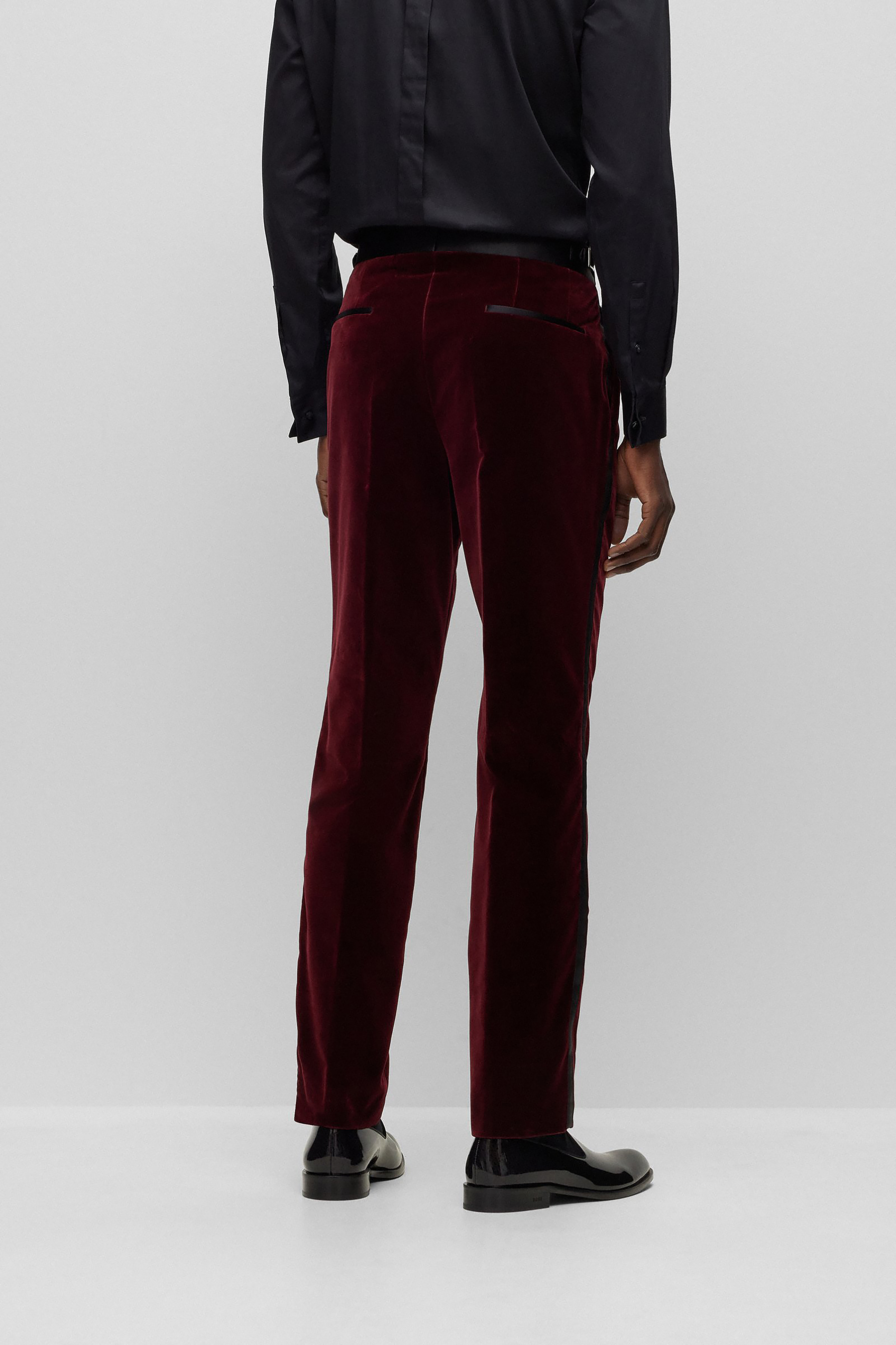 BOSS Cotton Velvet Tuxedo Pants H-Genius