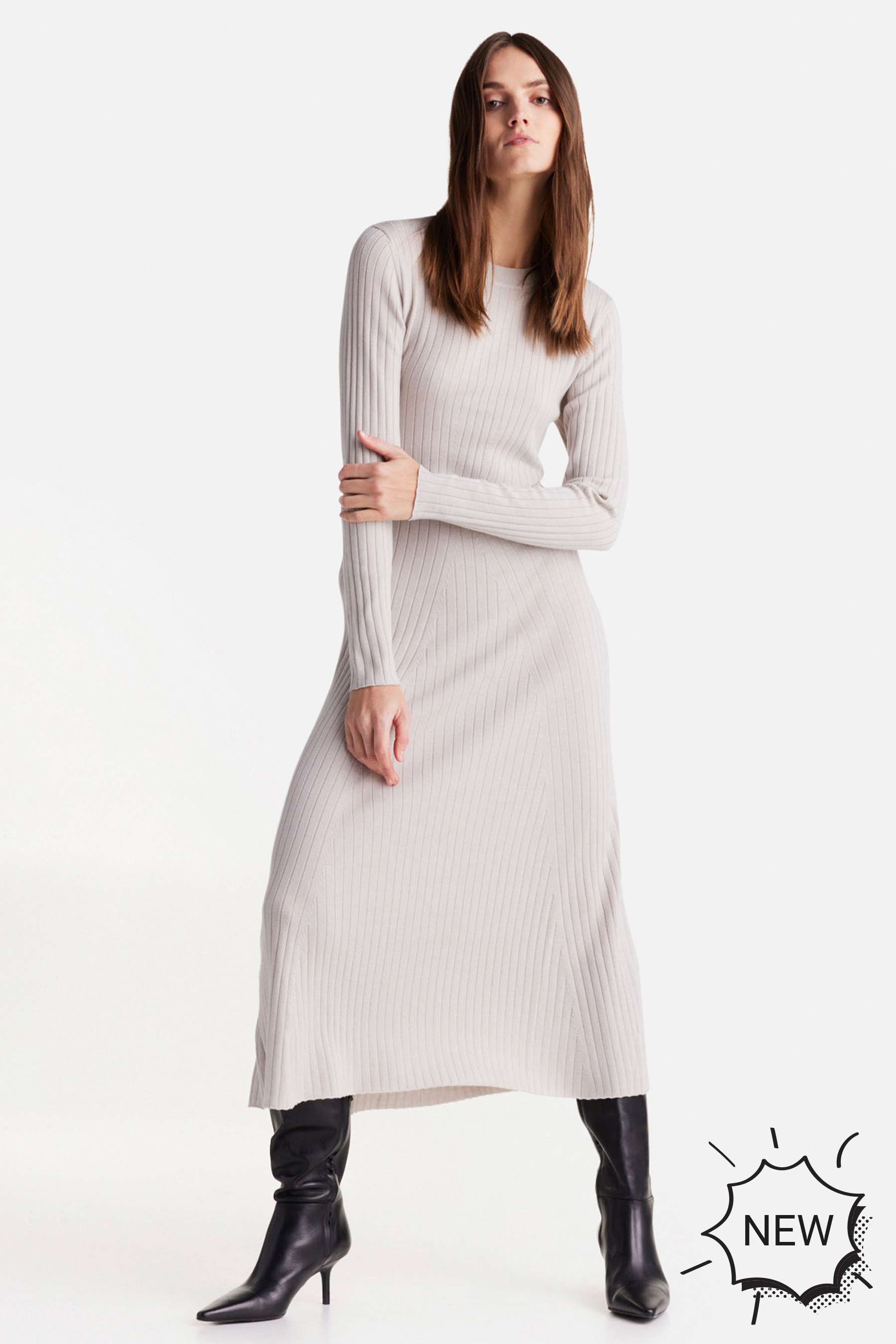 IHEART Ribbed Wool Knit Dress Luisida