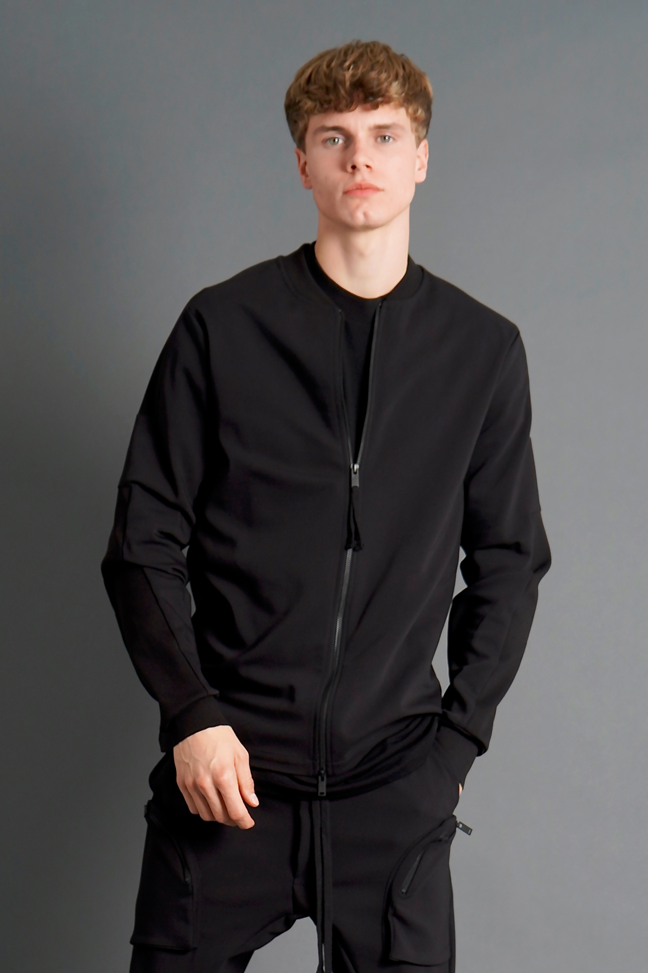 THOM KROM Bomber Collar Overshirt