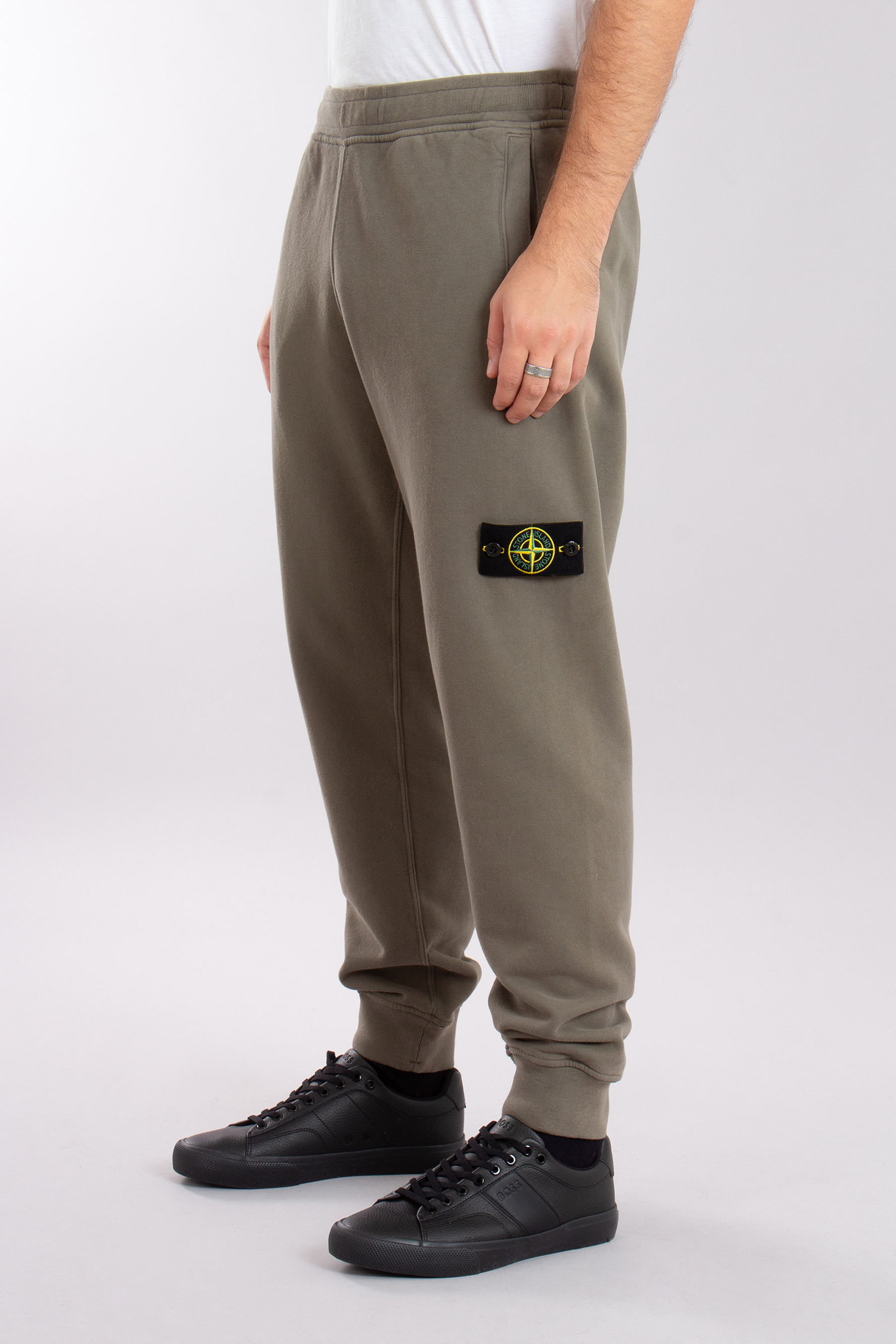 STONE ISLAND Brushed Organic Cotton Fleece Sweatpants