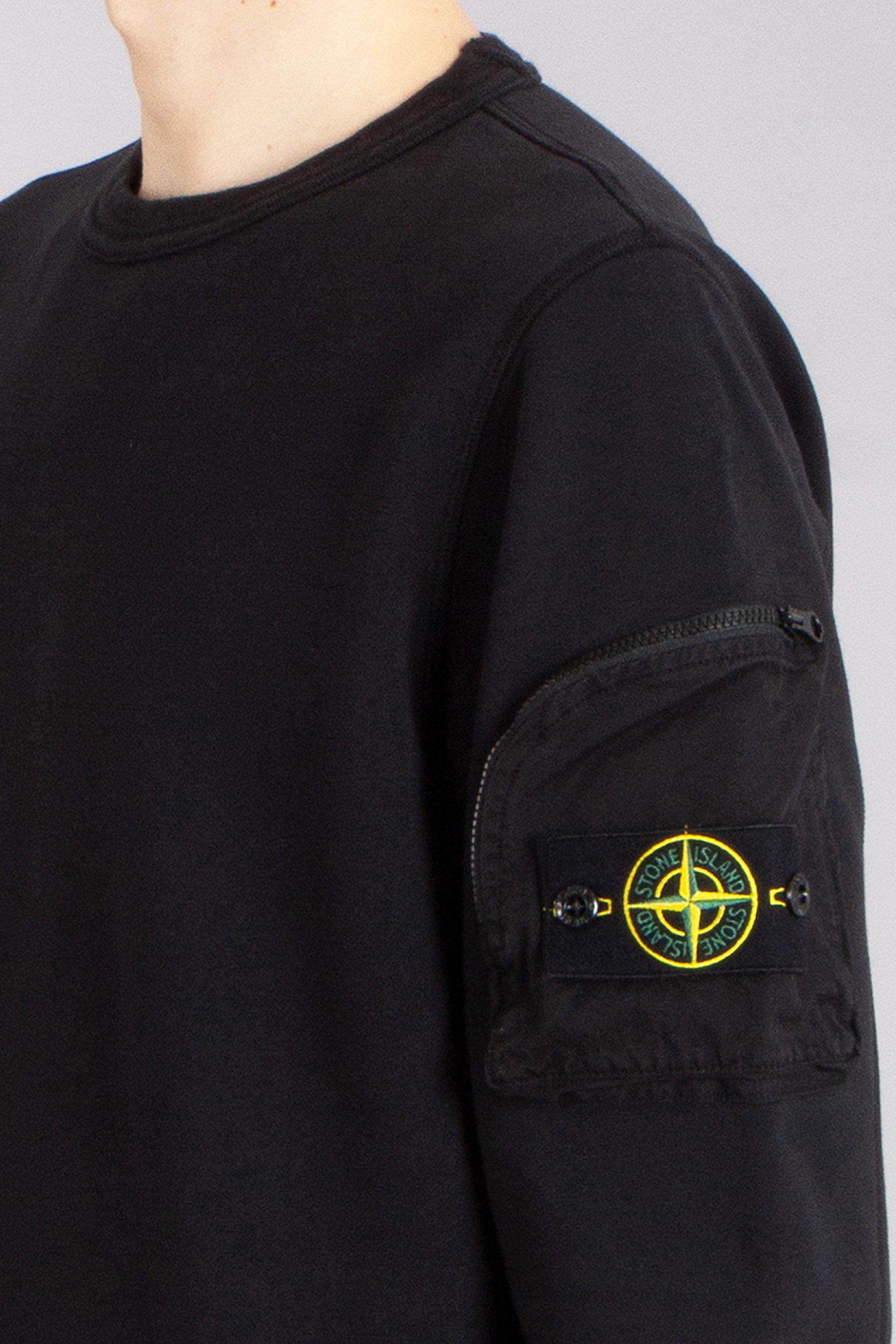 STONE ISLAND Garment-Dyed Organic Cotton Fleece Sweatshirt