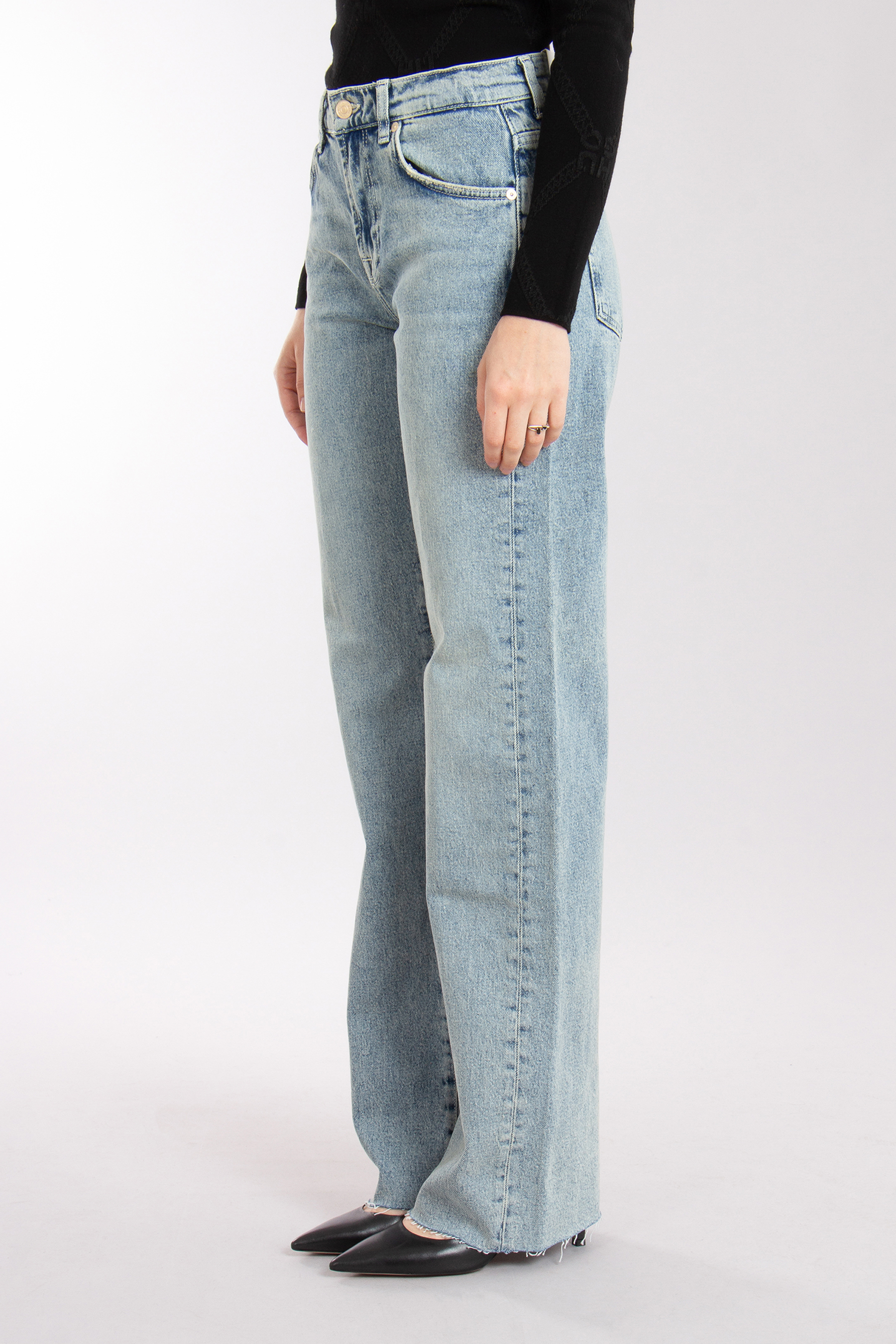 7 FOR ALL MANKIND Straight Cotton Stretch Jeans Tess Trouser