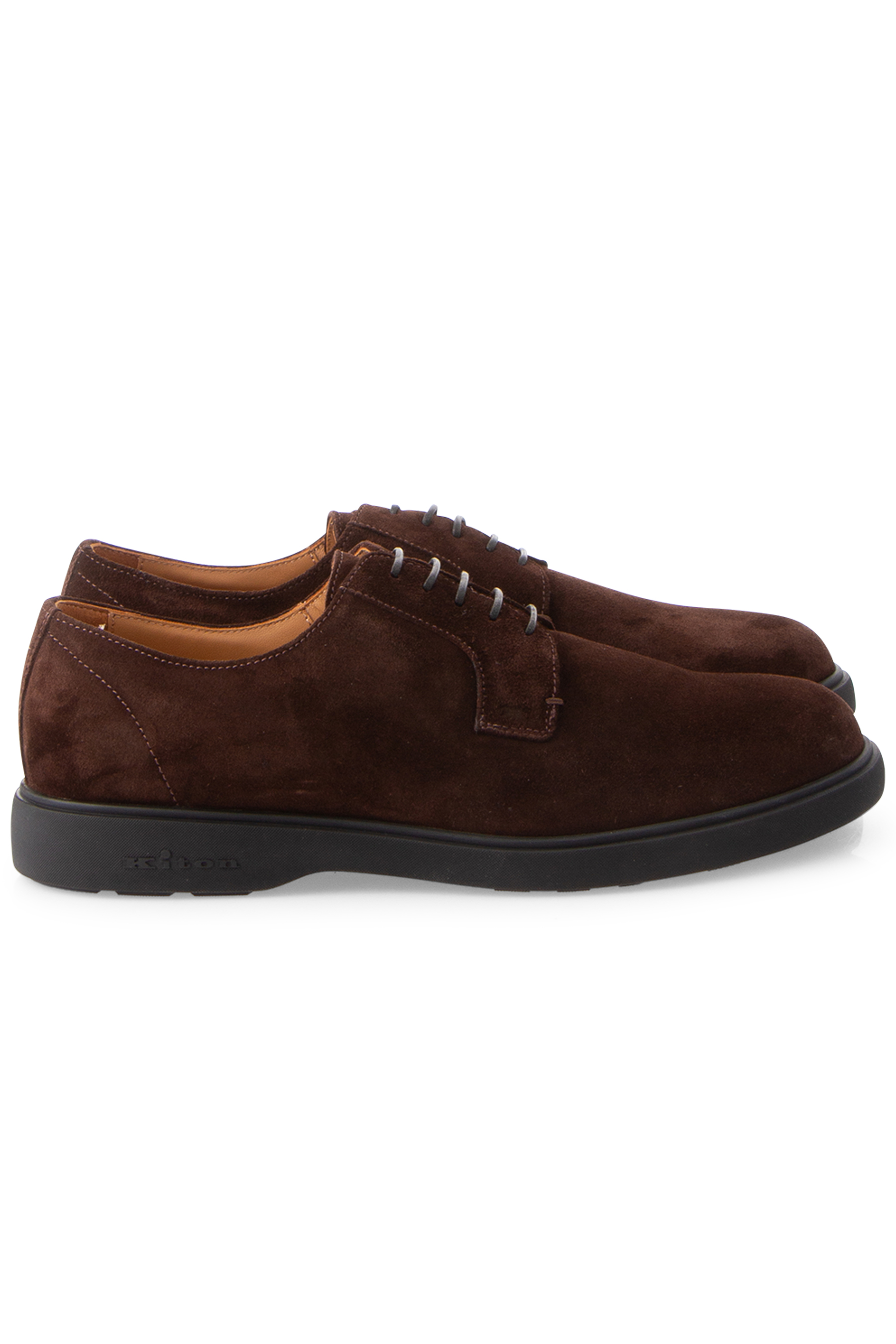 KITON Calfskin Suede Derby Shoes