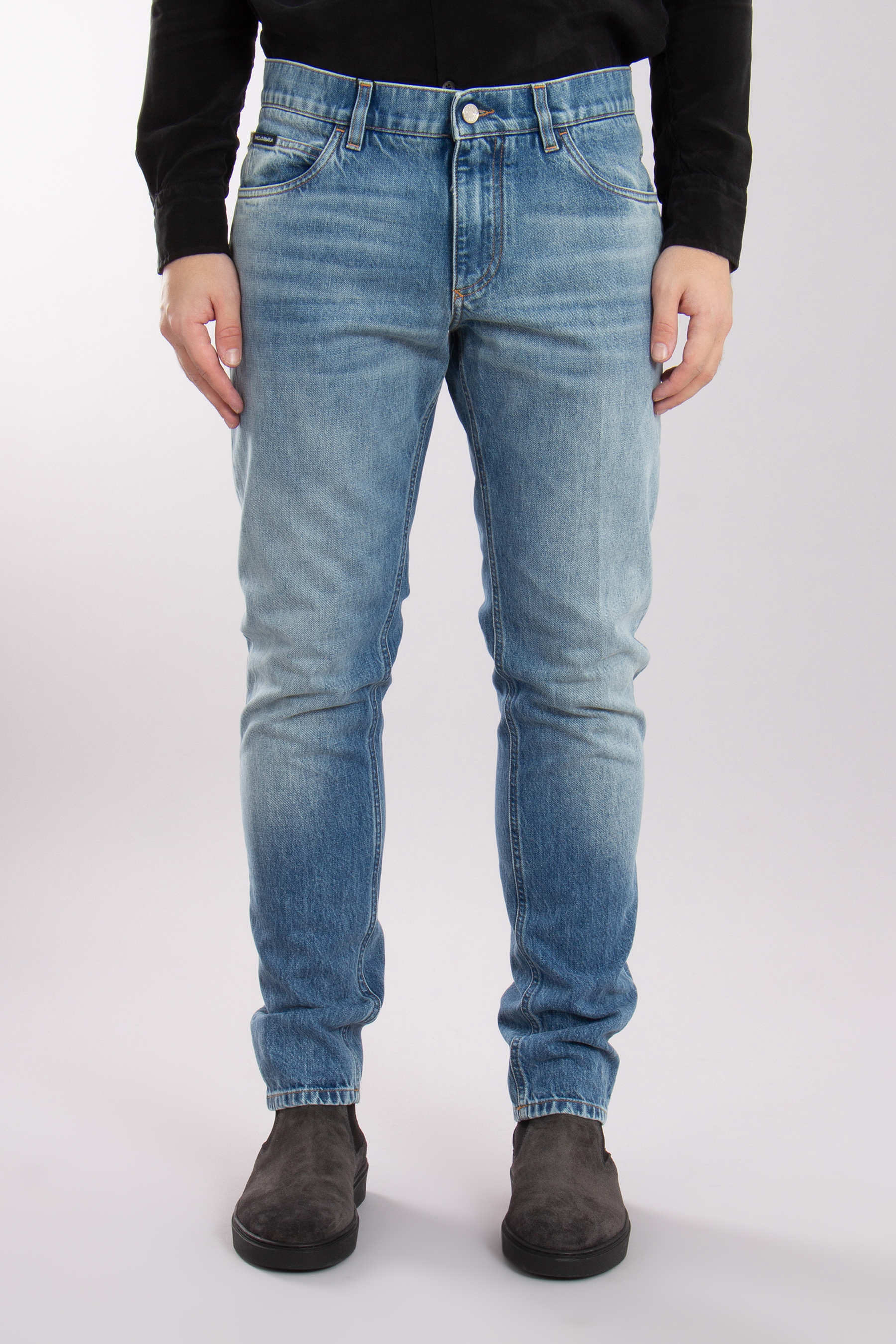 DOLCE & GABBANA Regular Fit Cotton Denim Jeans