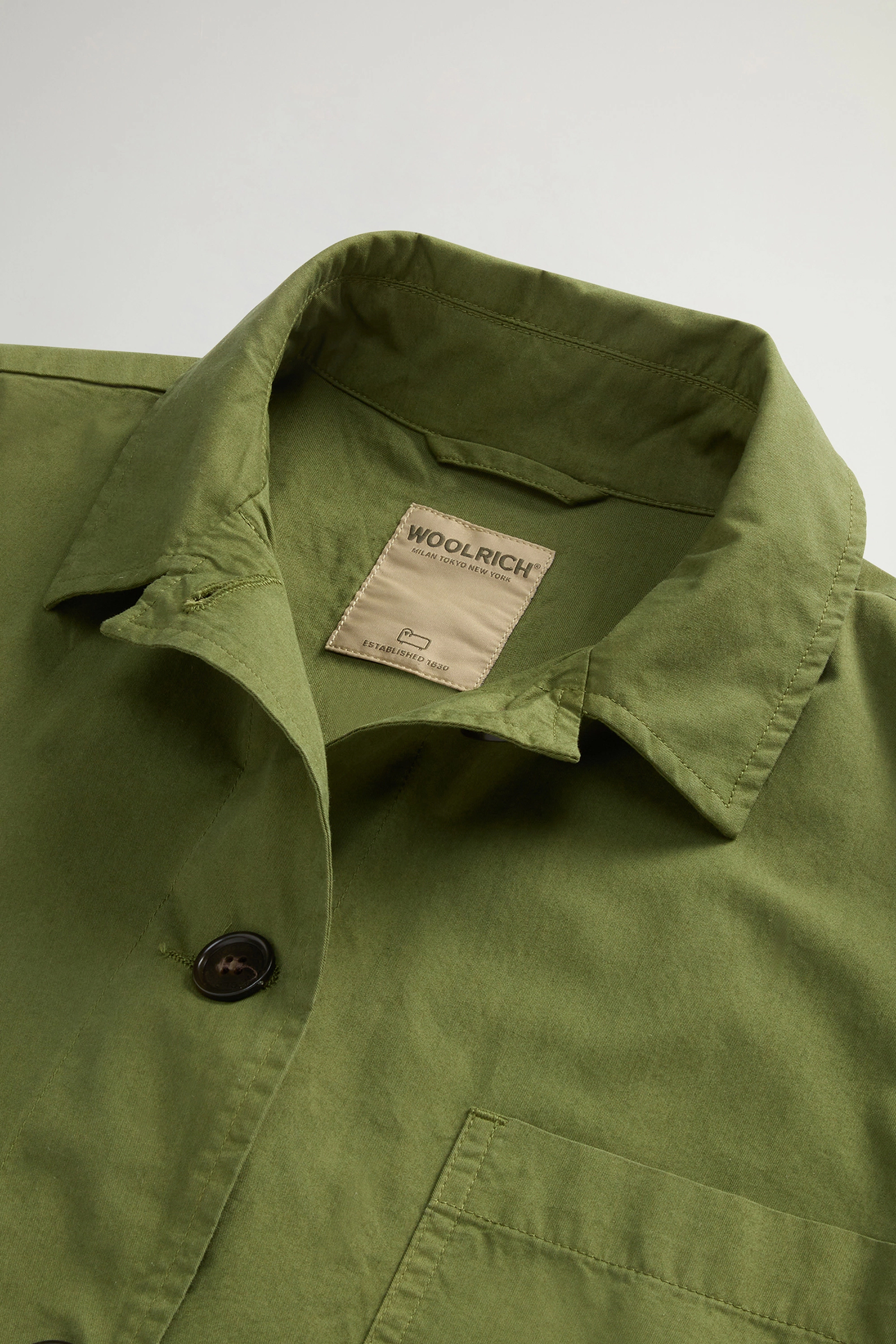 WOOLRICH Comfort Fit Cotton Gabardine Overshirt