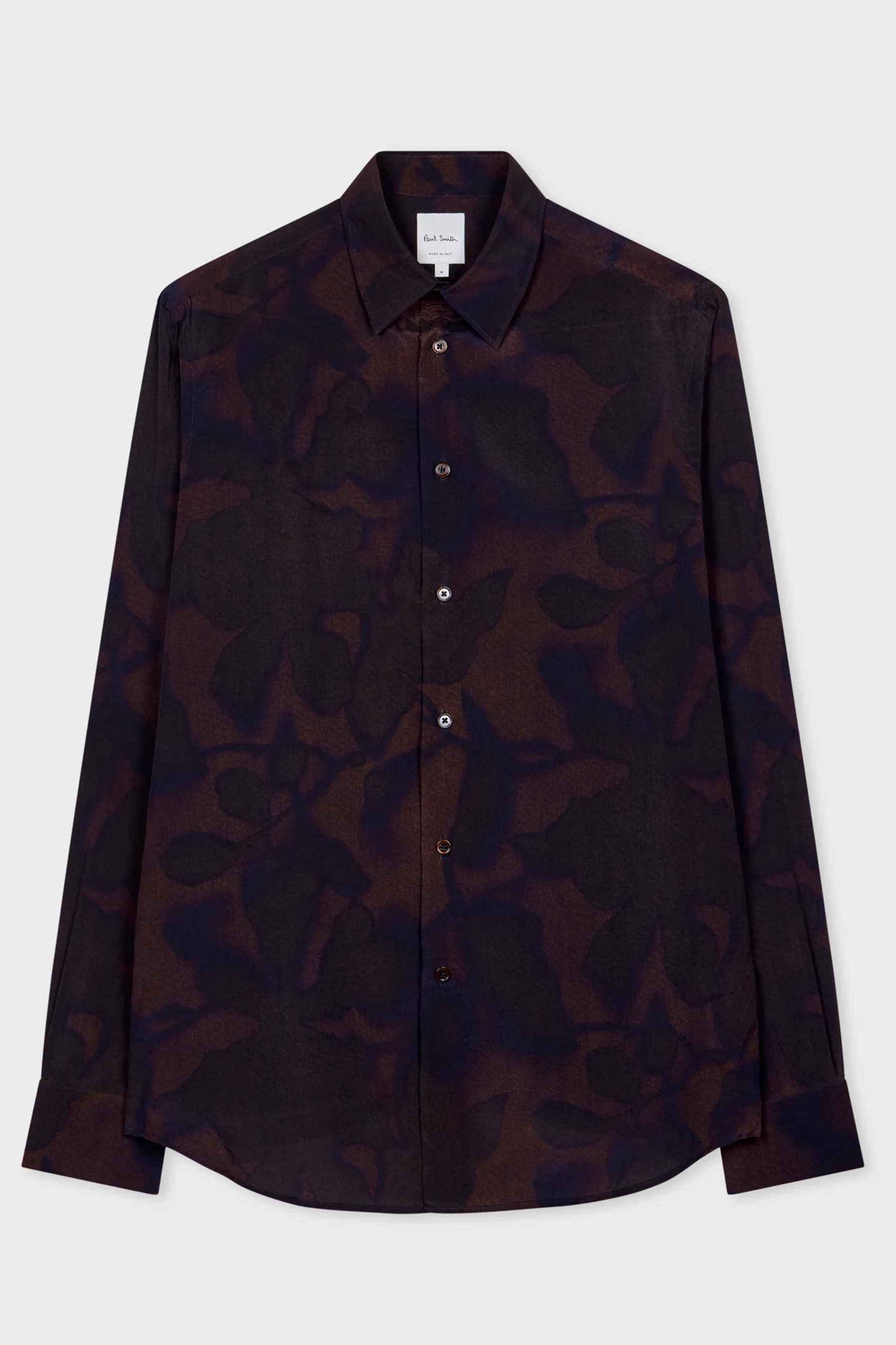 PAUL SMITH Regular Fit Photogram Leaves Print Viscose Shirt