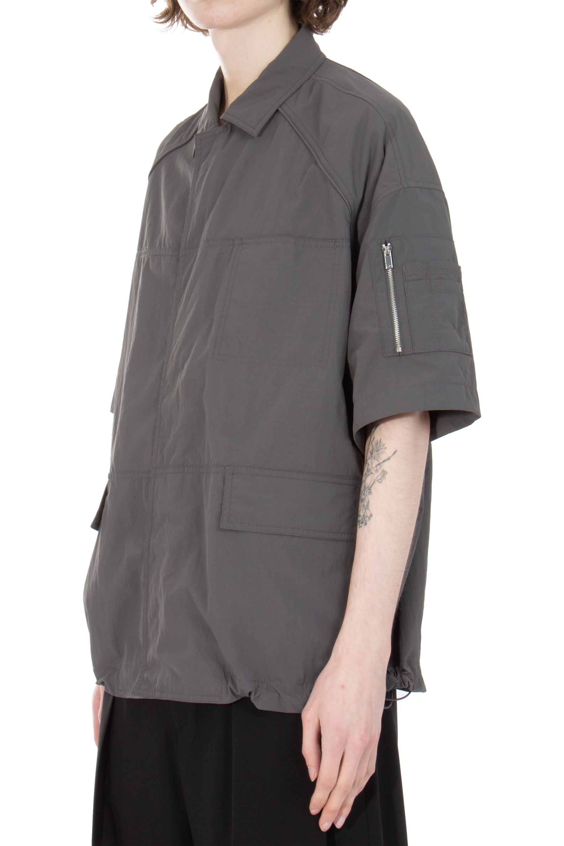 JUUN.J Oversized Nylon Short-Sleeve Shirt