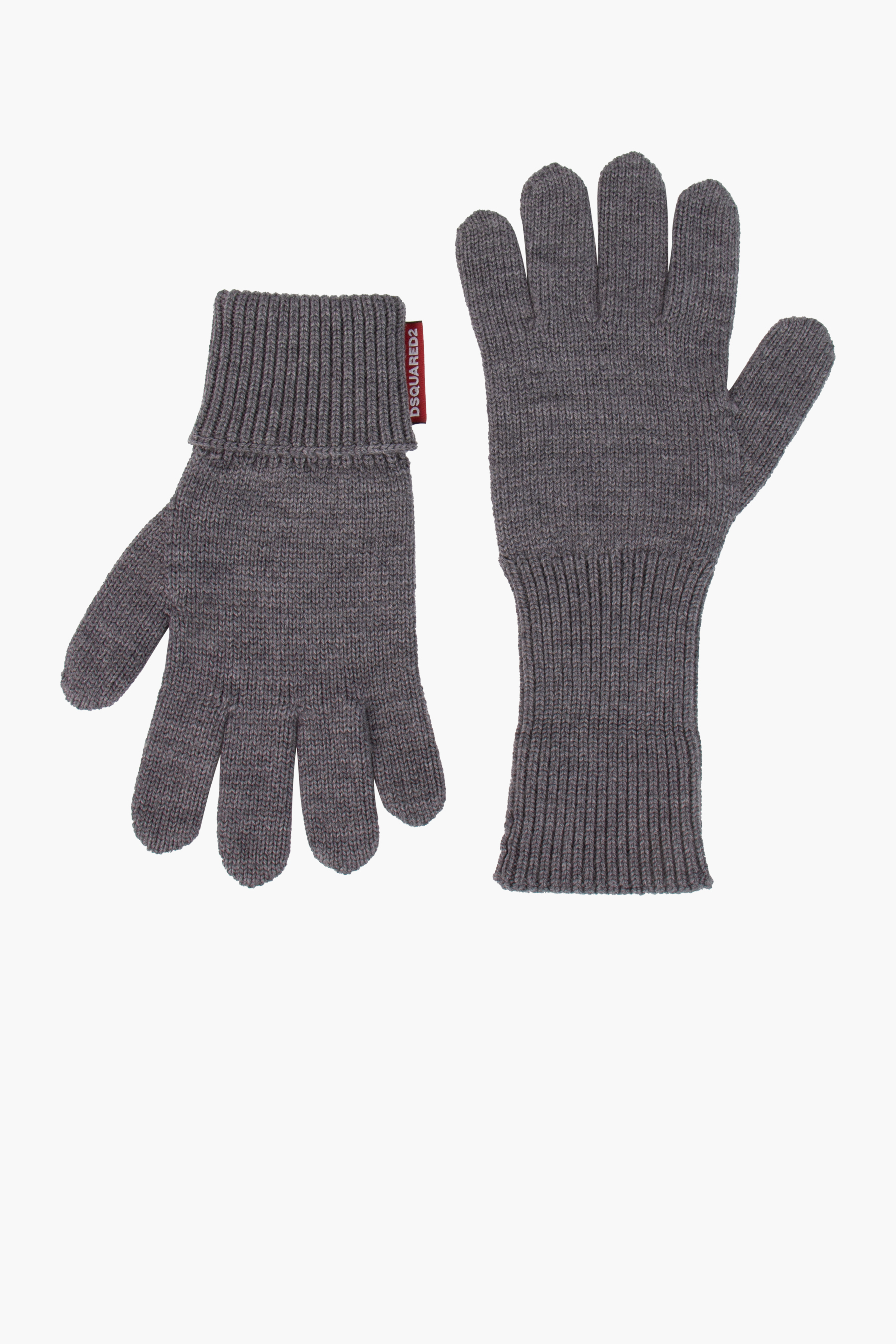 DSQUARED2 Wool Beanie & Gloves Warmy Knit Set