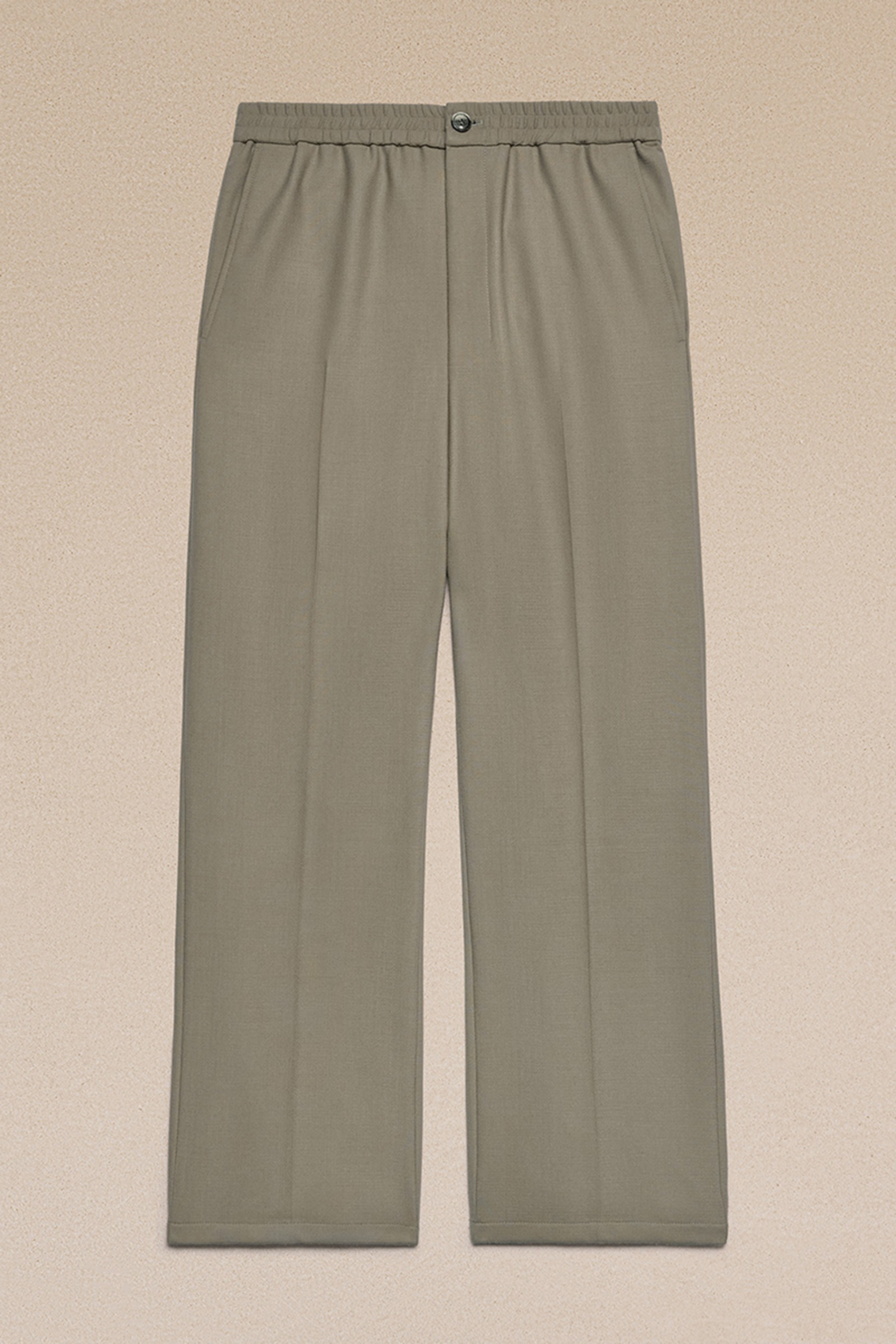 AMI PARIS Elasticated Waist Wool Blend Pants