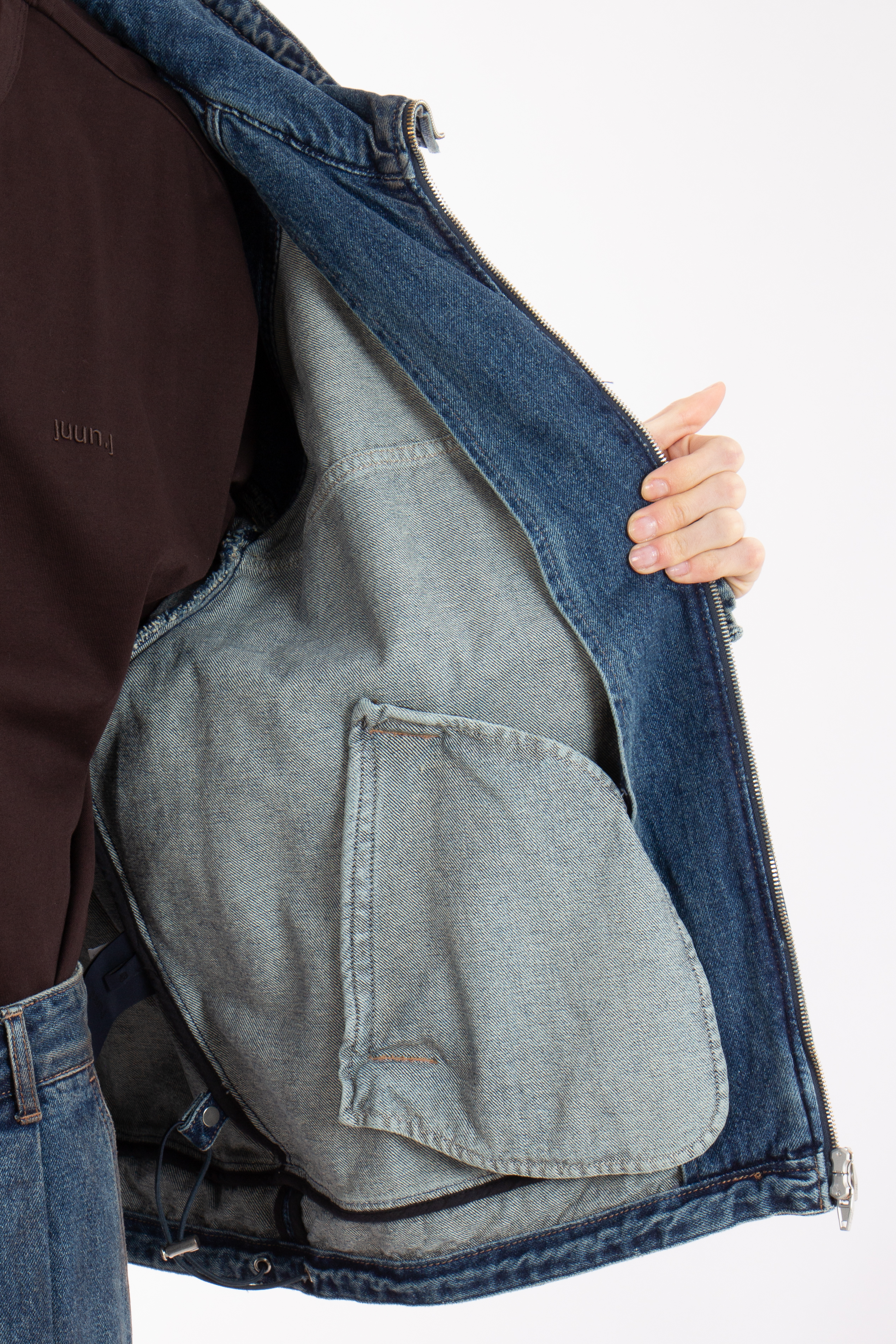 JUUN.J Oversized Oil-Washed Cotton Denim Jacket