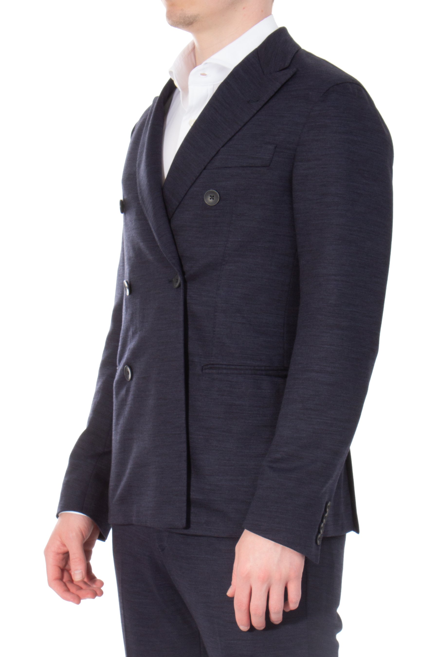 EMPORIO ARMANI Double-Breasted Lyocell & Virgin Wool Suit