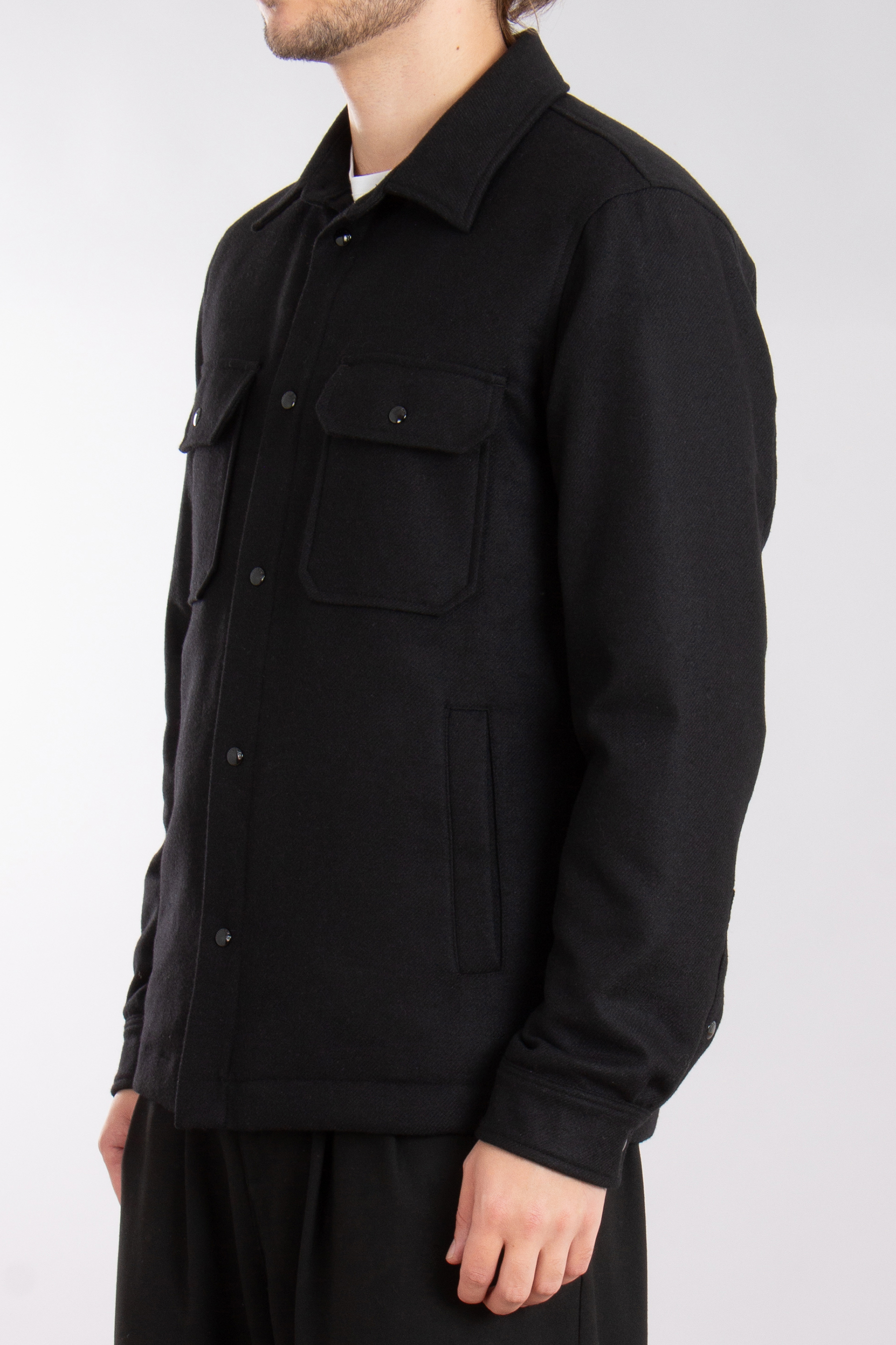 WOOLRICH Recycled Melton Wool Blend Alaskan Overshirt