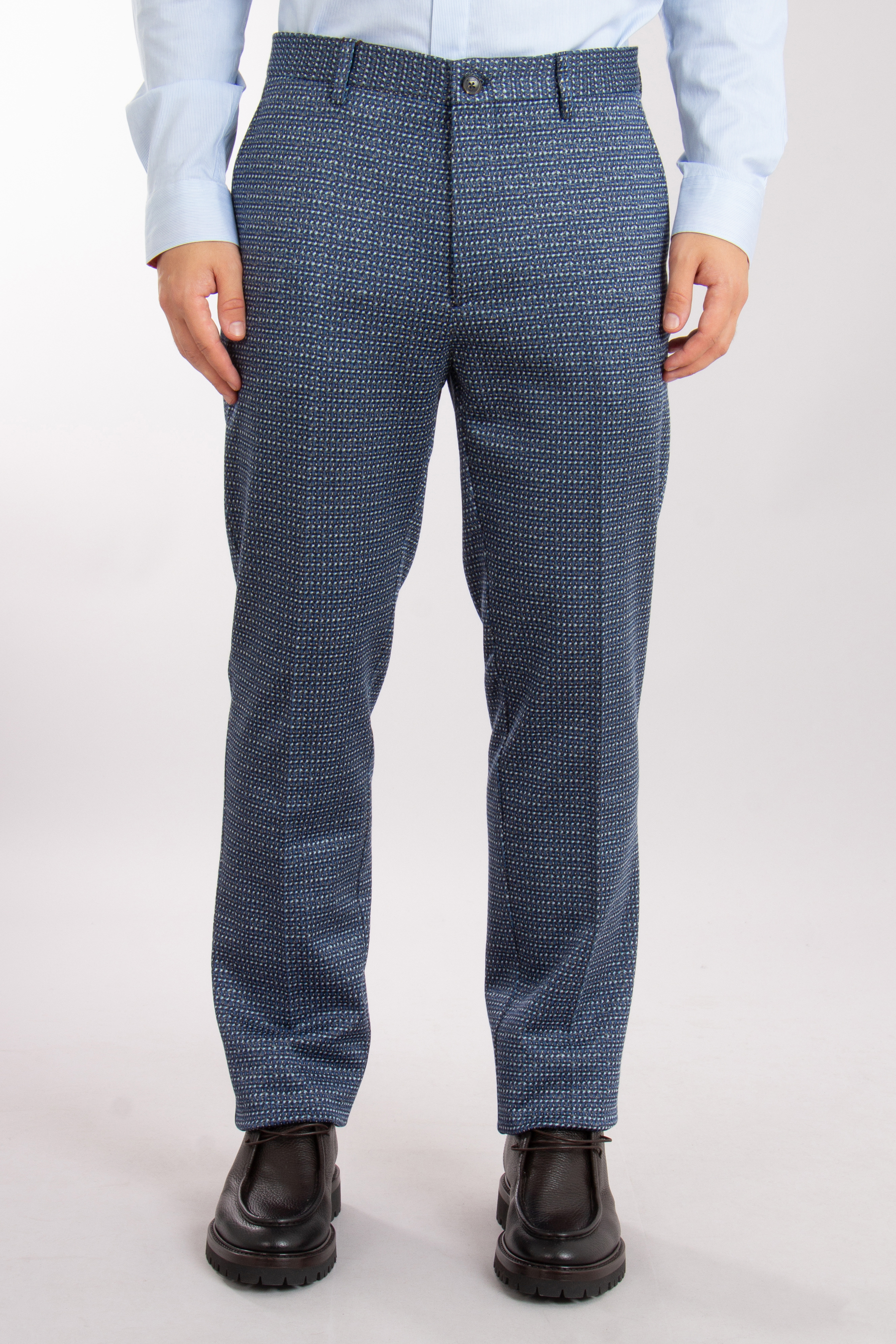 ETRO Patterned Cotton Blend Stretch Pants