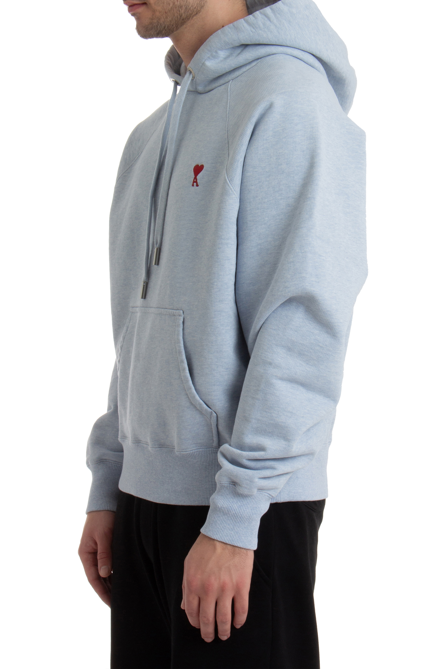 AMI PARIS Embroidered Organic Cotton Hoodie 