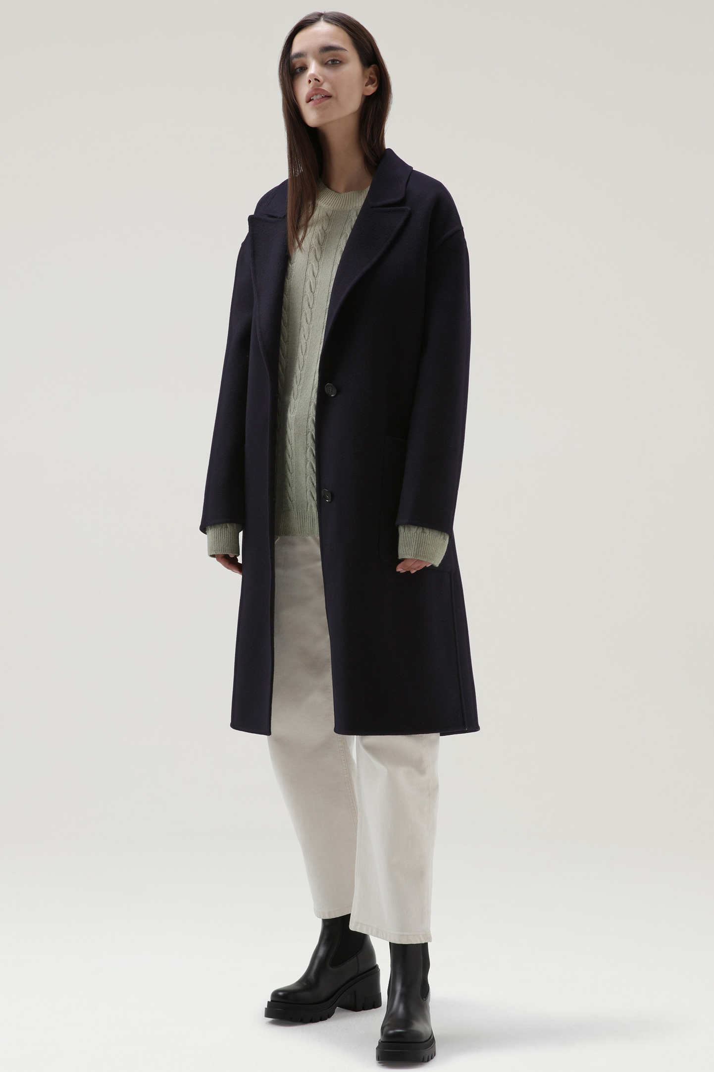 WOOLRICH Manteco Double Wool Coat