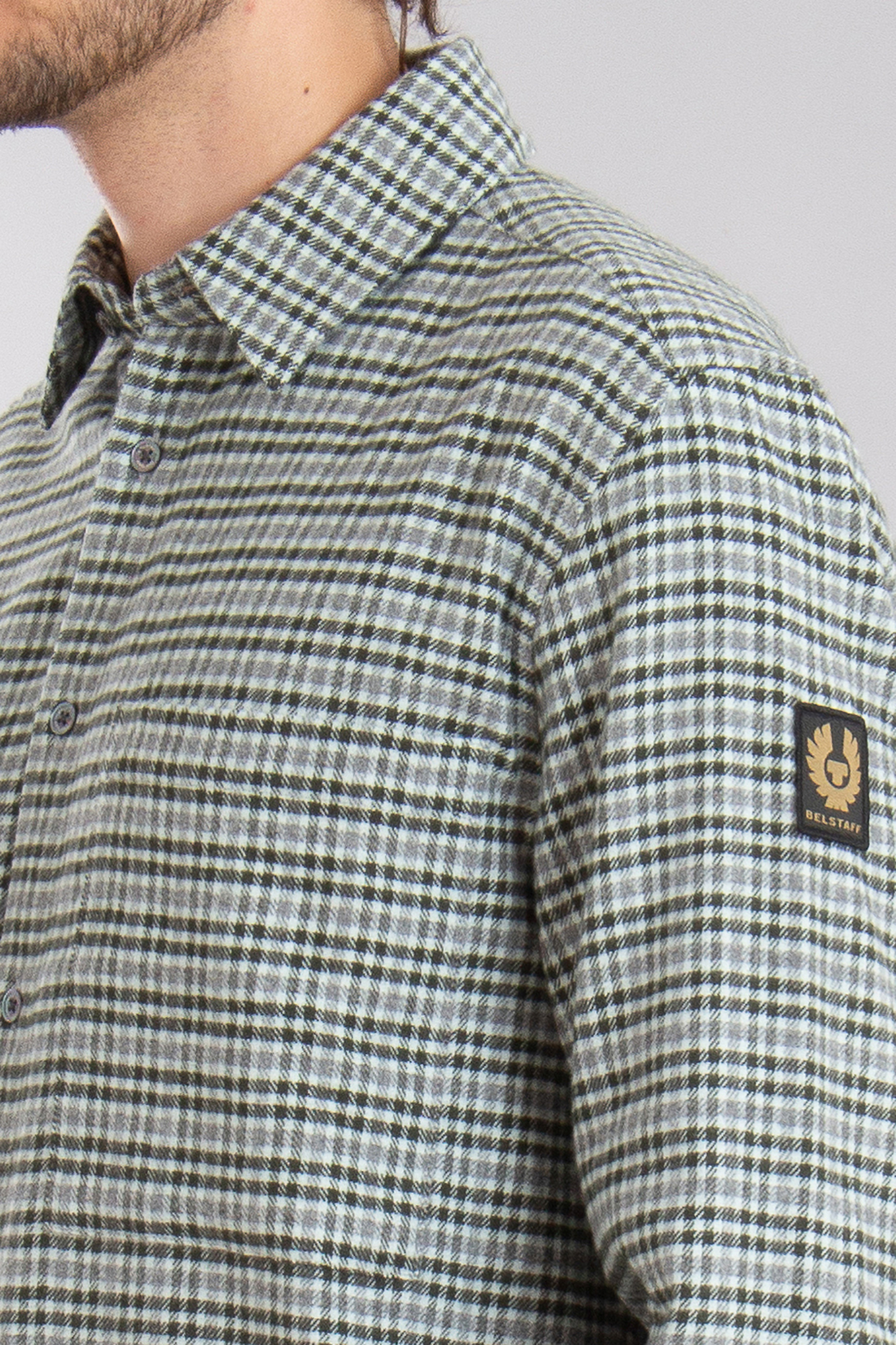 BELSTAFF Casual Fit Checked Cotton Shirt Foundry