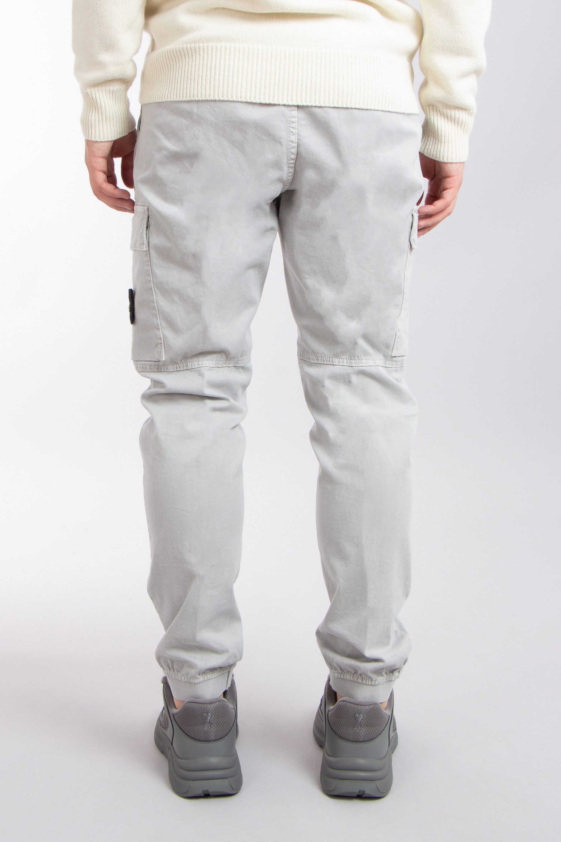 STONE ISLAND 'OLD' Effect Broken Cotton Twill Cargo Pants