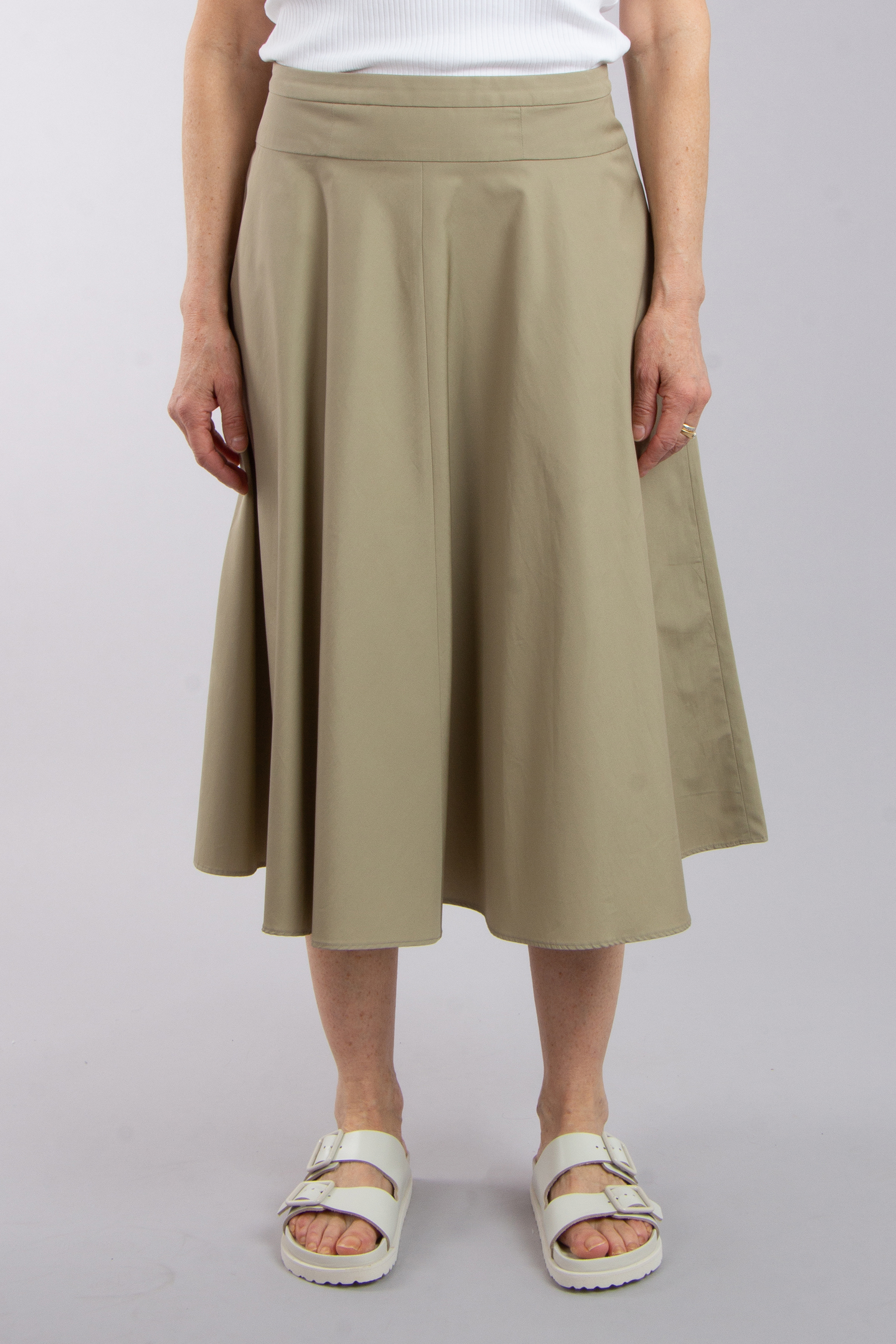 ASPESI Cotton Poplin Midi Skirt