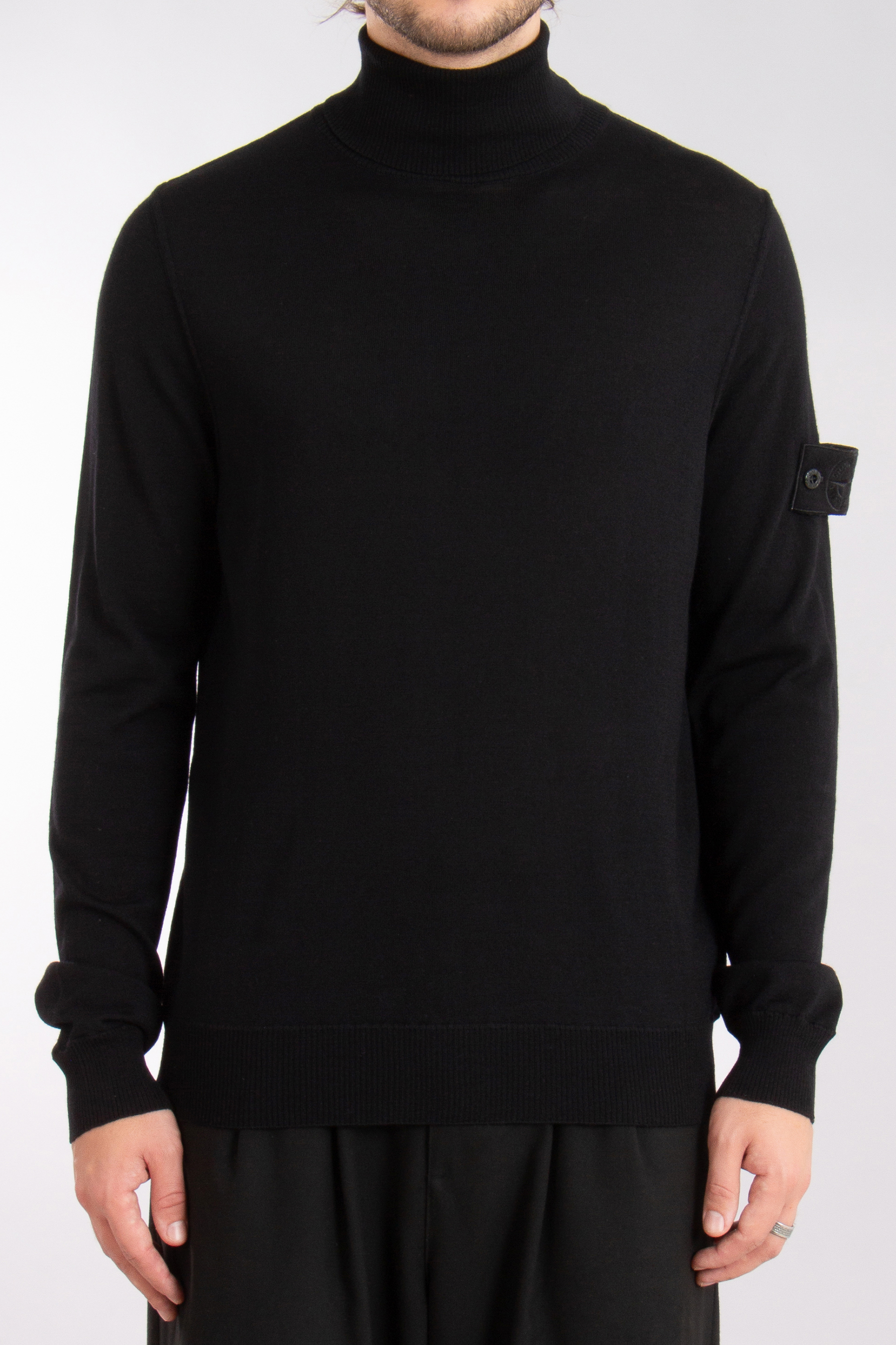 STONE ISLAND Ghost Piece Virgin Wool Turtleneck Sweater